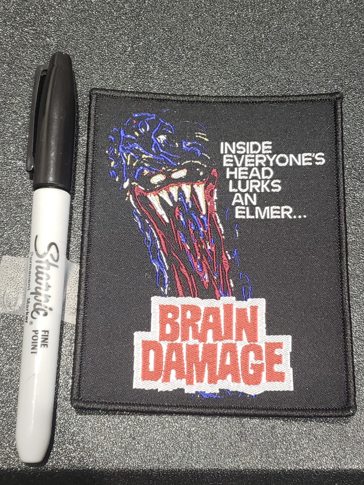 Brain Damage WOVEN PATCH [Blu Ray DVD Shirt Poster Frankenhooker Street Trash]