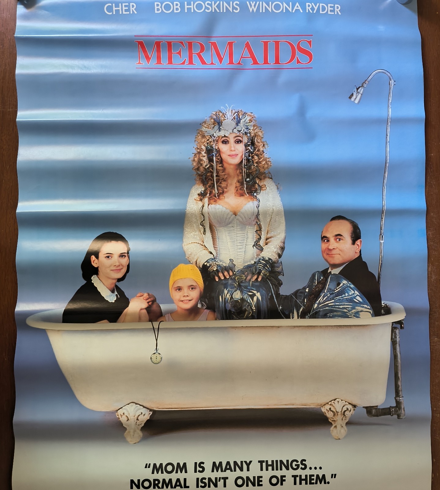Mermaids 1990 Poster 25×38 Video Store Promo DS Cher Winona Ryder Orion