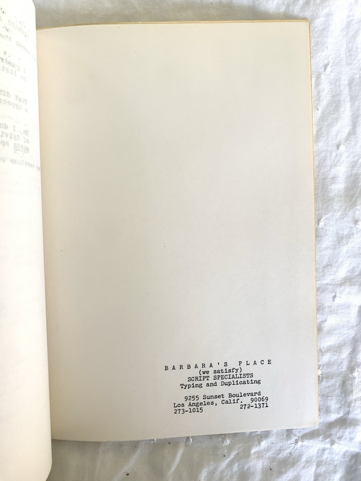 BARNABY JONES / Buddy Ebsen Signed THE DEADLIER SPECIES /TV Script