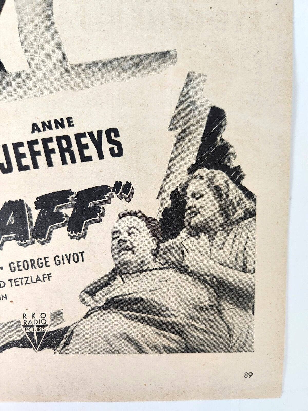 Riff Raff Pat Obrien Ann Jeffreys Vintage 1947 Movie Ad Magazine Print Sleezak