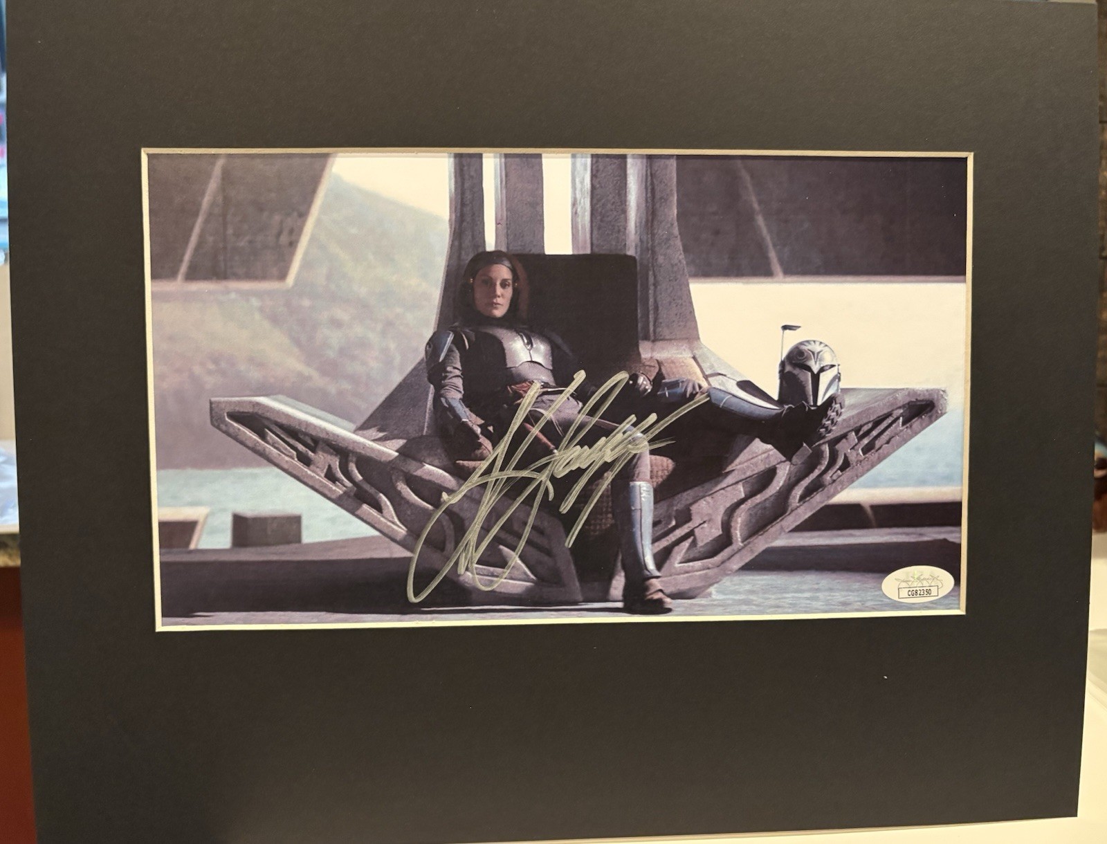 Star Wars The Mandalorian Katee Sackhoff Auto Bo-Katan Kryze JSA COA Frame Art A