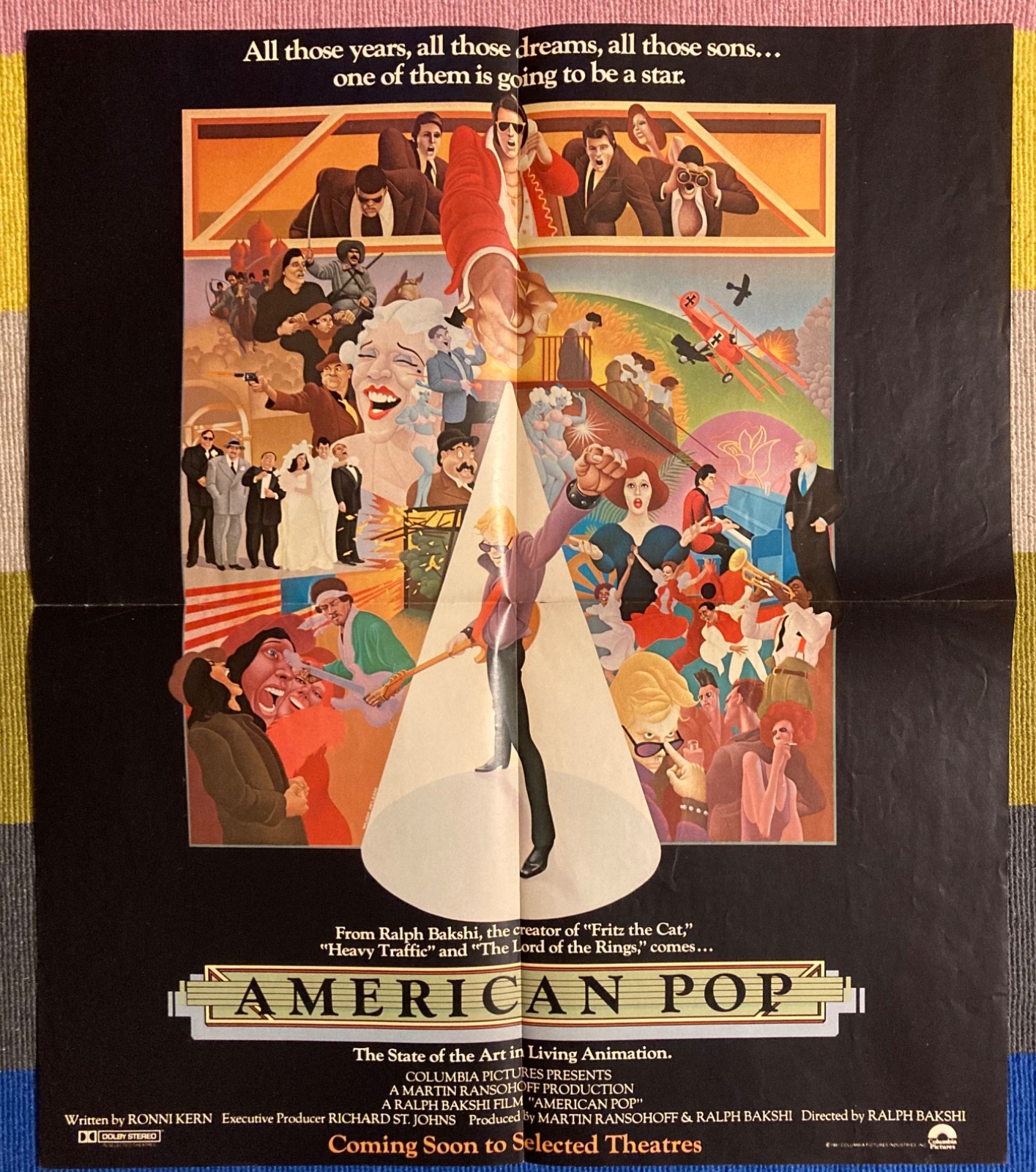 American Pop 18 x 21 Original Movie Poster – fold open excellent shape