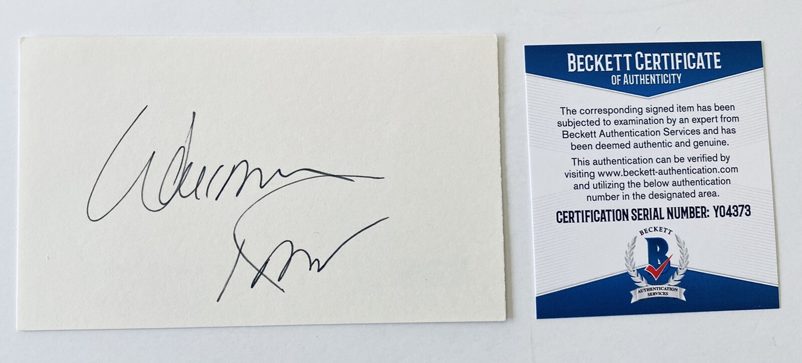 William Katt Signed Autographed 3×5 Card BAS Beckett Cert Greatest American Hero
