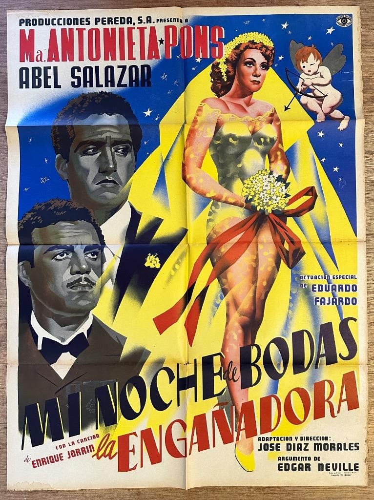 MI NOCHE DE BODAS 1955 27×37 Org Mexican Movie Poster 5500