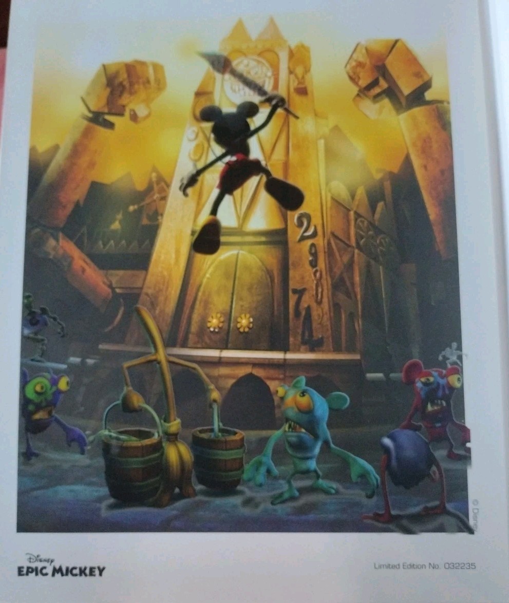 Original Art Of Disney EPIC MICKEY Limited Edition Game Cell 25 x 20cm 8×10