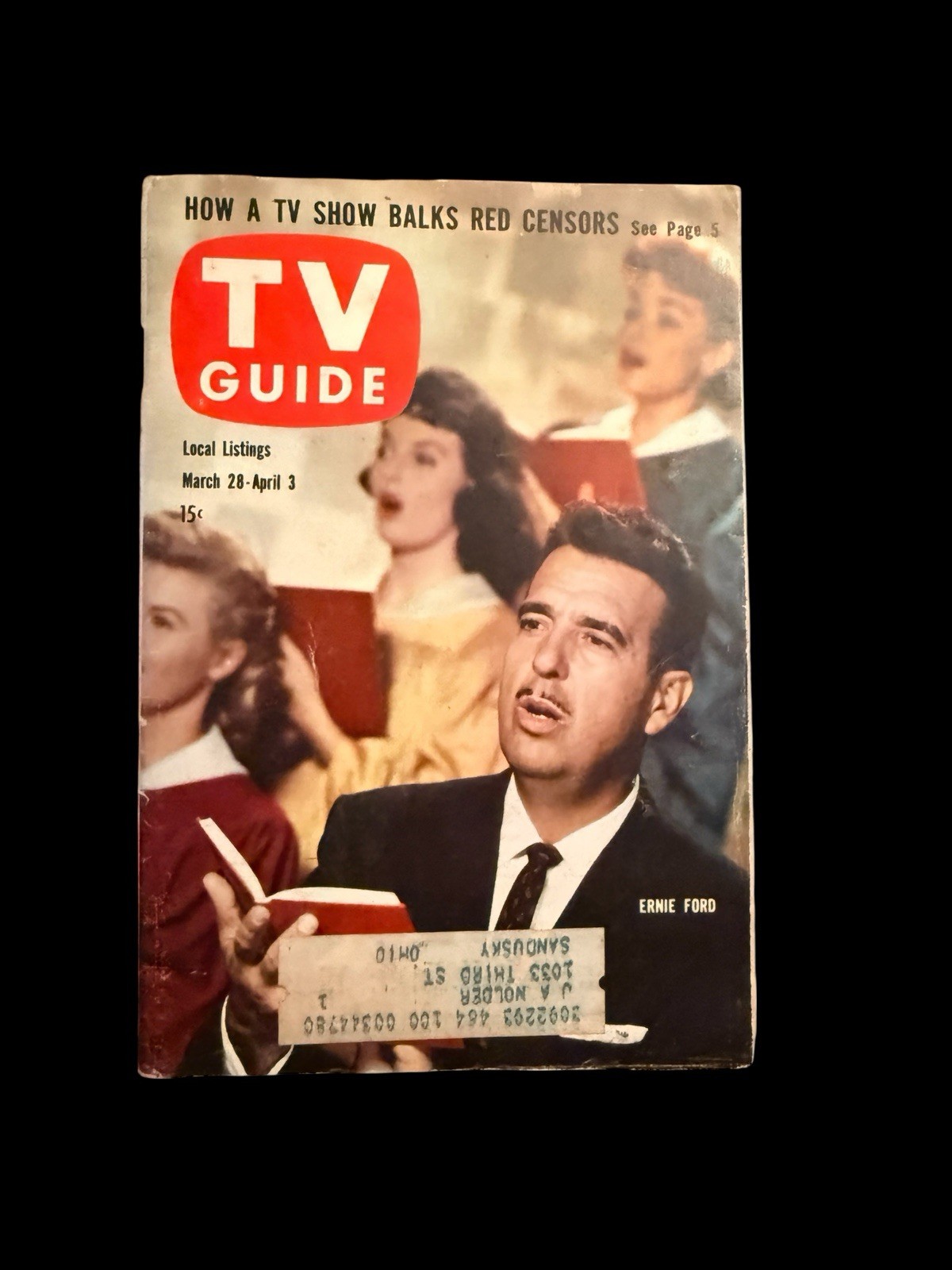 TV GUIDE #313 Mar 28, 1959 Ernie Ford CLEVELAND EDITION Crossword Completed