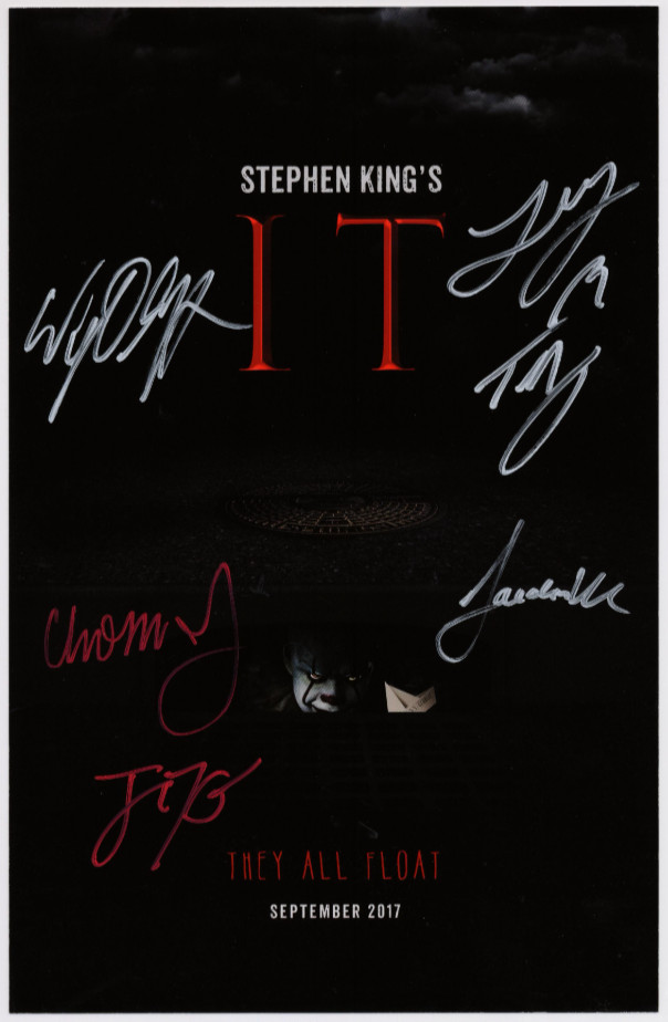 IT Stephen King Film Cast Multi Autographed Signed Poster Photo AMCo COA 15167