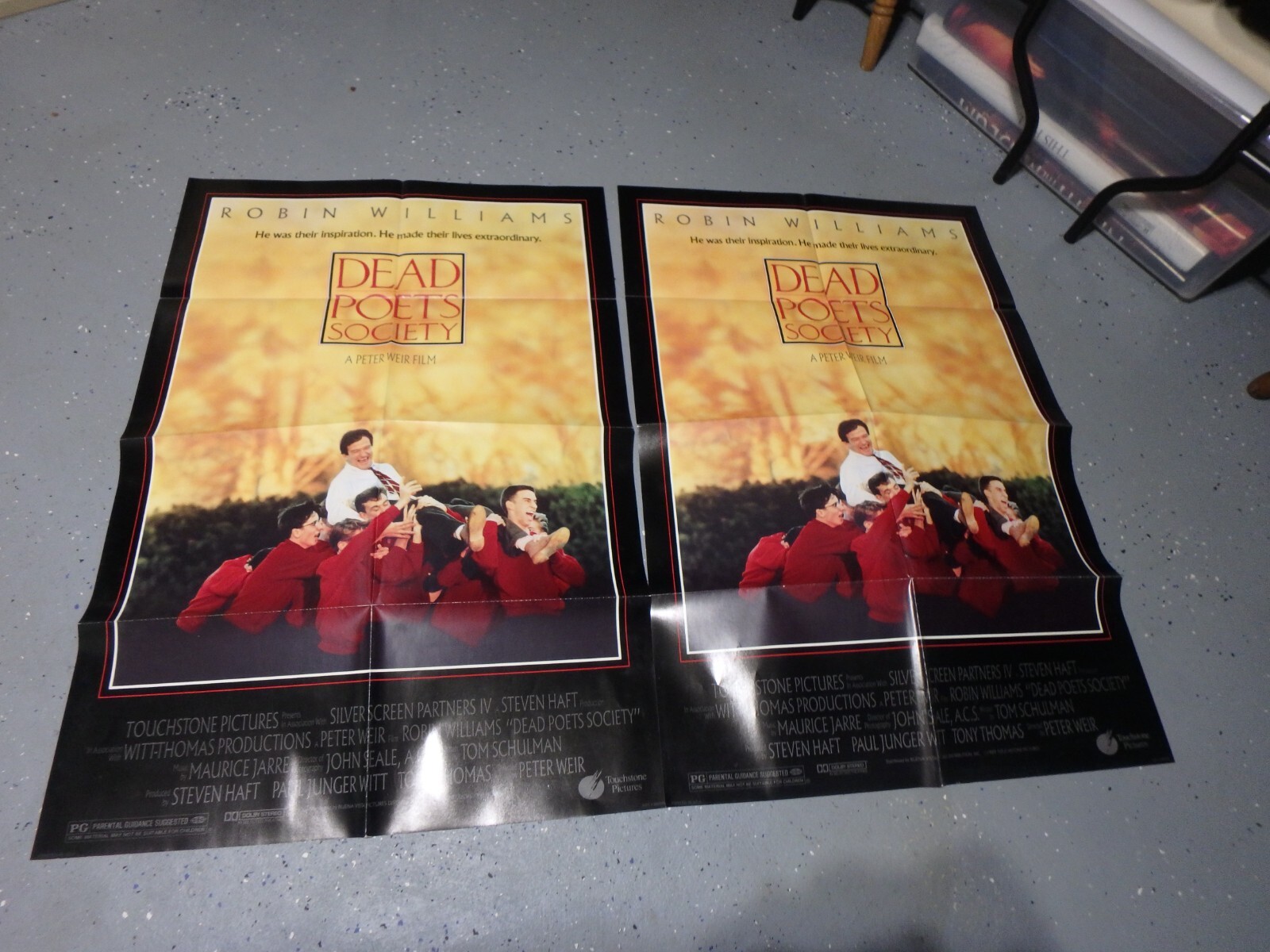 “DEAD POETS SOCIETY” 1989 ROBIN WILLIAMS ORIGINAL D/S ONE SHEET POSTER SET !