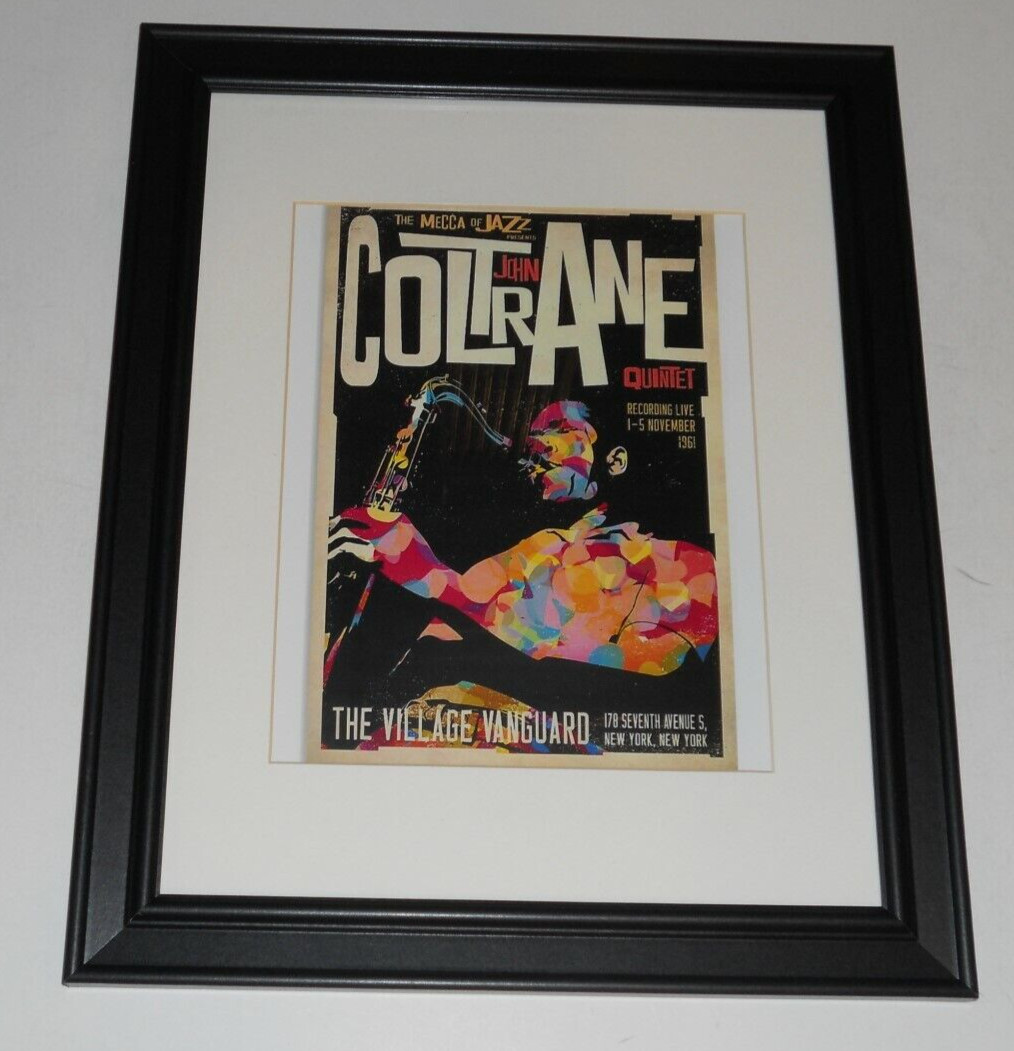 Large Framed John Coltrane Quintet NYC Village Vanguard 11/1/61 Poster 24″x20