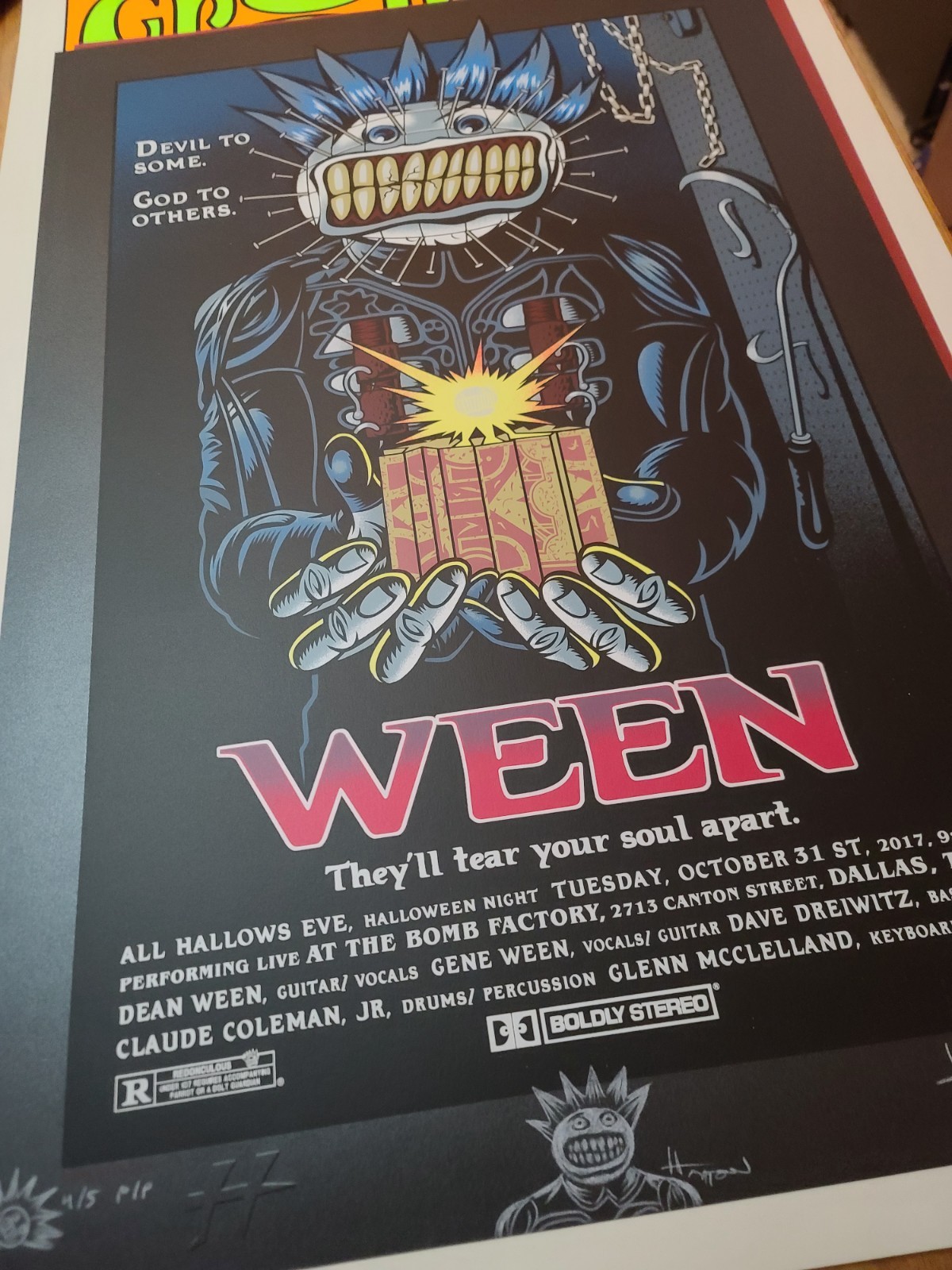 WEEN Concert Poster 2017 Halloween Dallas TX Justin Hampton SUFFERING Variant
