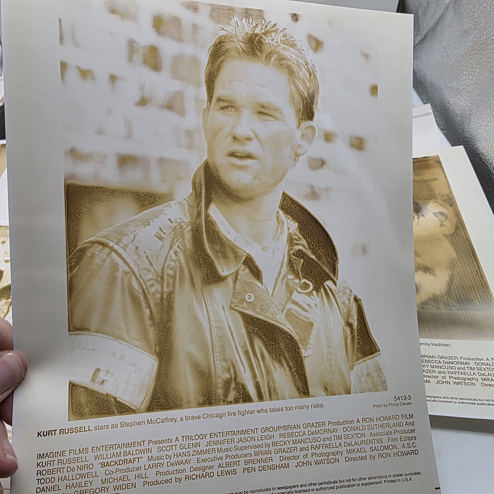 Backdraft Movie Universal Studios News Press Kit Photos Folders