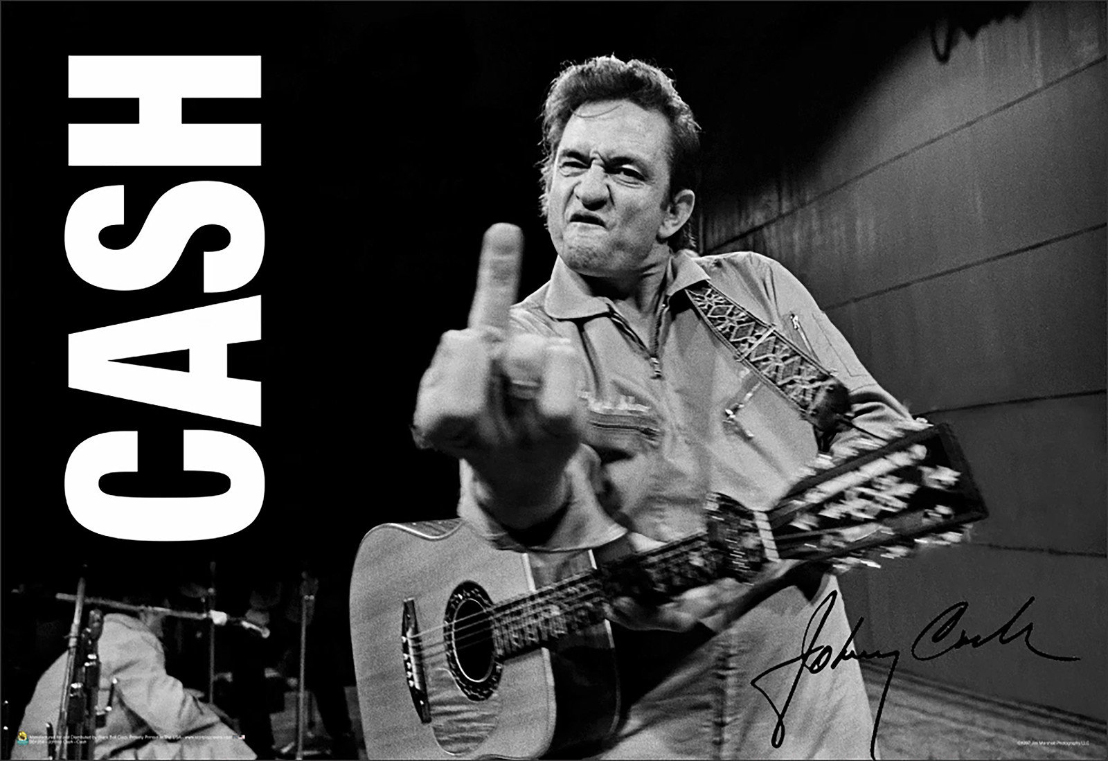 Johnny Cash Poster Johnny Cash “CASH” Signed Reprint Poster 13 x 19 Inches