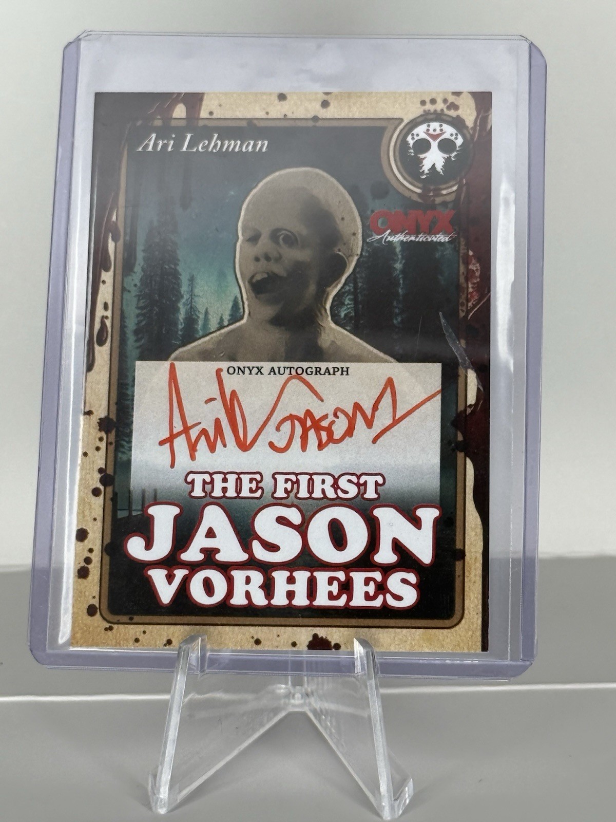 ARI LEHMAN 2025 ONYX Autograph “The First Jason Vorhees” Red Ink SP Auto