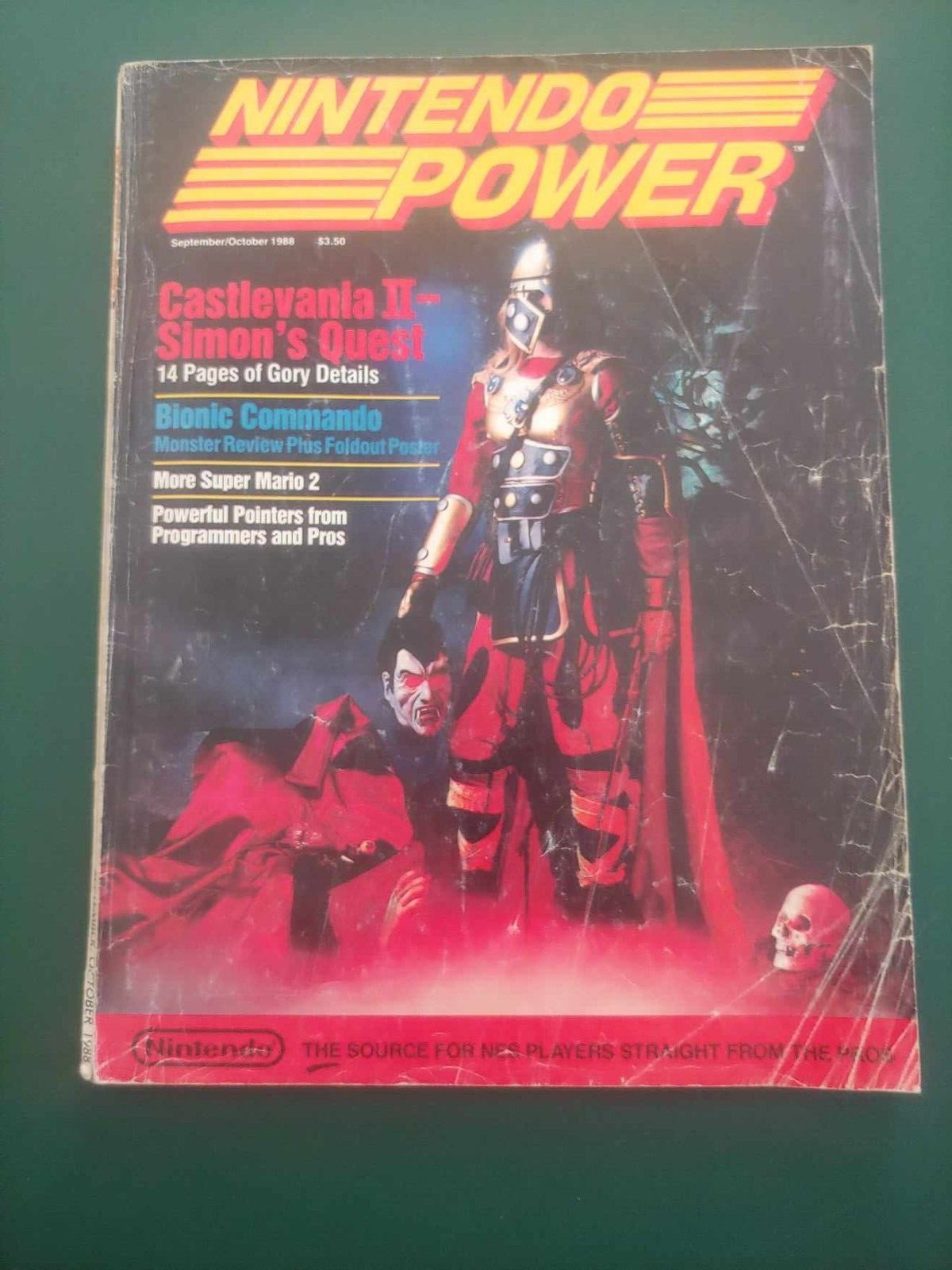 NINTENDO POWER Magazine 1988 CASTLEVANIA II w/ BIONIC Commando Poster & Calendar