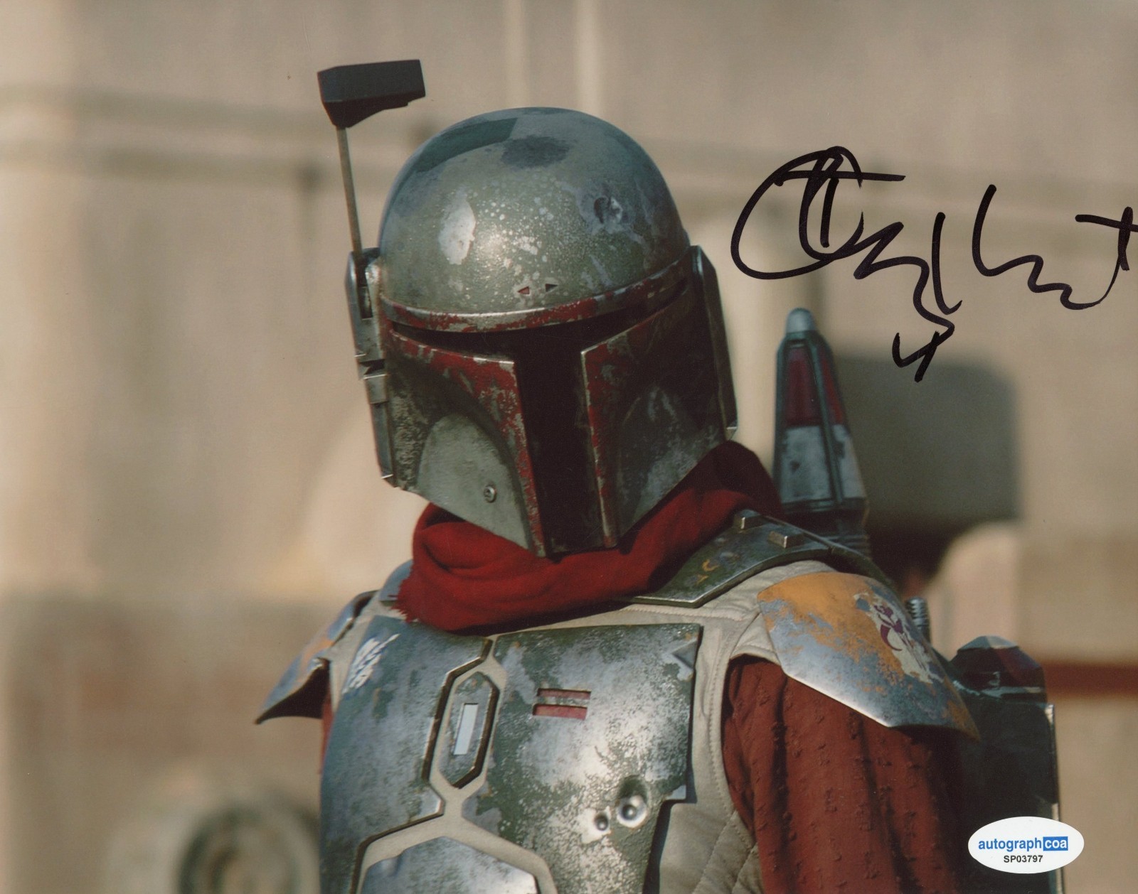 Timothy Olyphant Mandalorian Autographed Signed 8×10 Photo ACOA