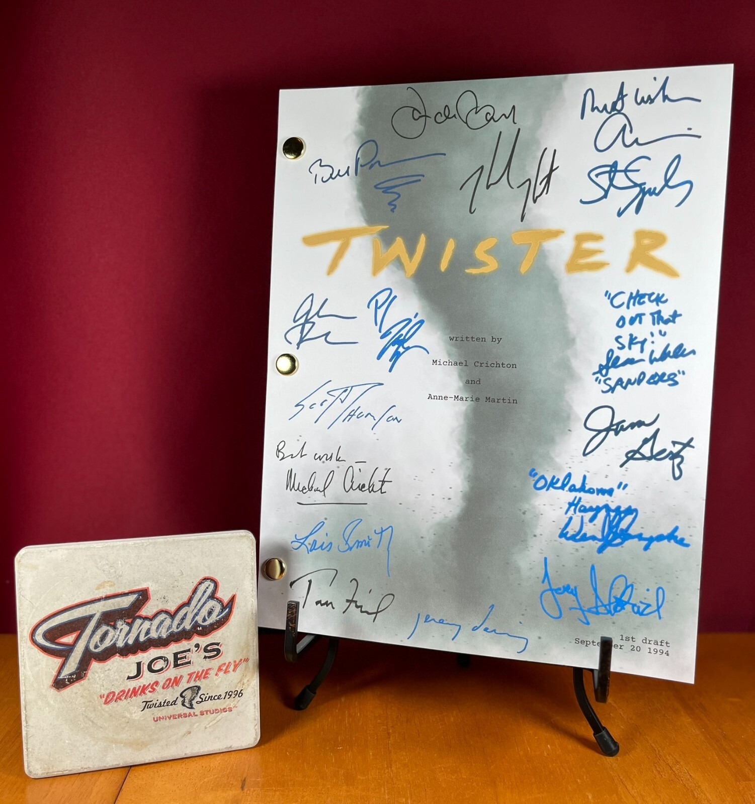 Twister & Twisters Scripts Signed- Autograph Reprints- Tornadoes- Twister Movie