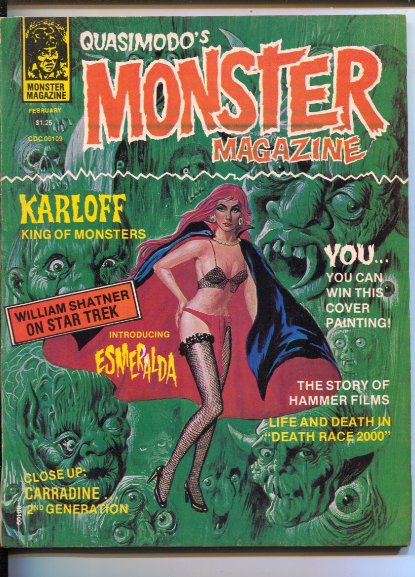 Quasimodo’s Monster Magazine #6 1976-Boris Karloff-William Shatner-Star Trek-FN