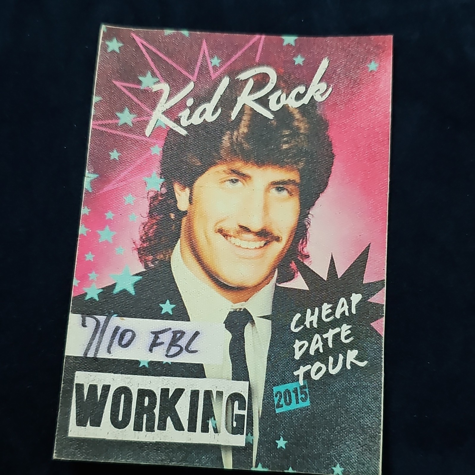 Kid Rock Concert Music Working Sticker Ticket Stub Vinyl Badge Pass 8/19/2015