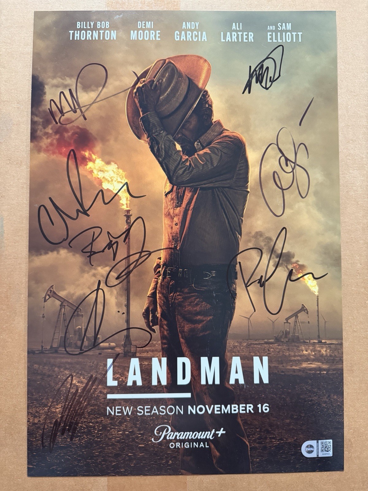 8 Signed Landman Billy Bob Thornton Ali Larter Michelle Randolph Autograph SWAU