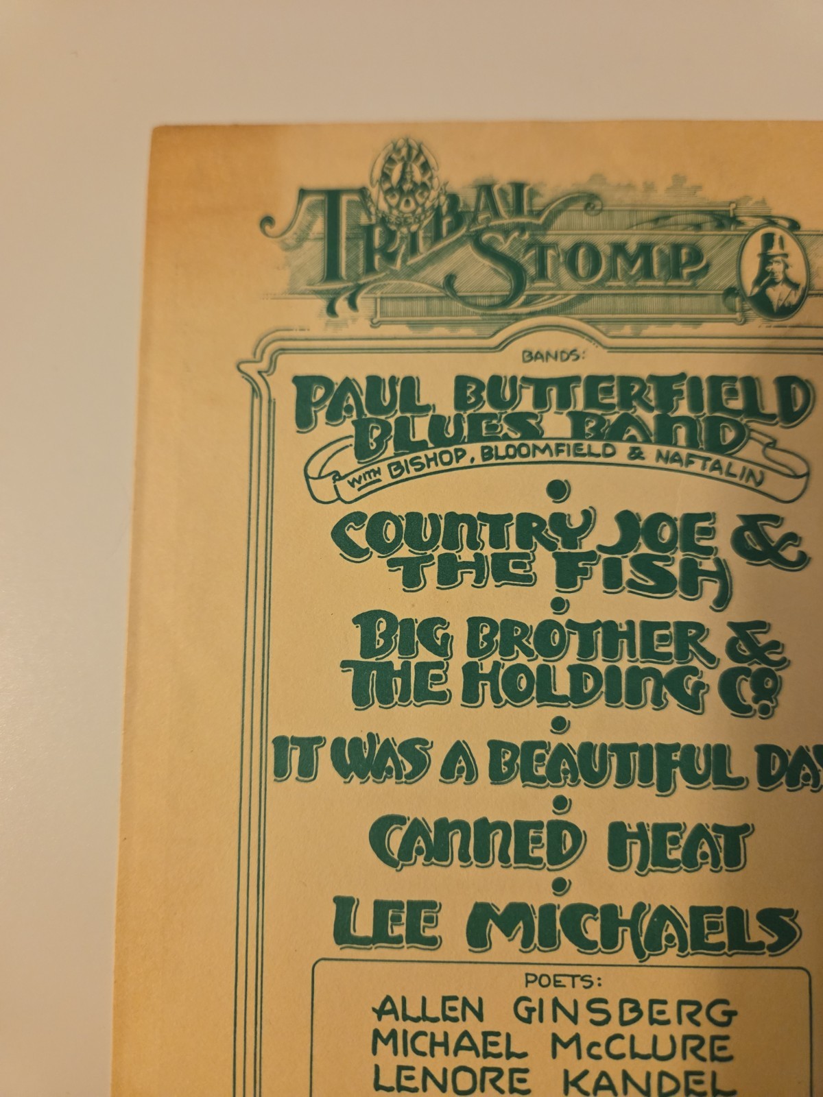 Family Dog 1978 Berkeley Tribal Stomp Handbill Rock And Poetry di Prima Kandel