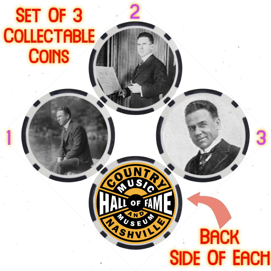 VERNON DALHART – COUNTRY MUSIC HALL OF FAMER – COLLECTABLE COIN SET