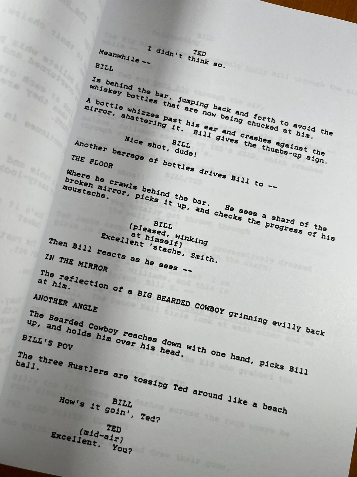 Bill & Ted’s Excellent Adventure Script Signed- Autograph Reprints- Keanu Reeves