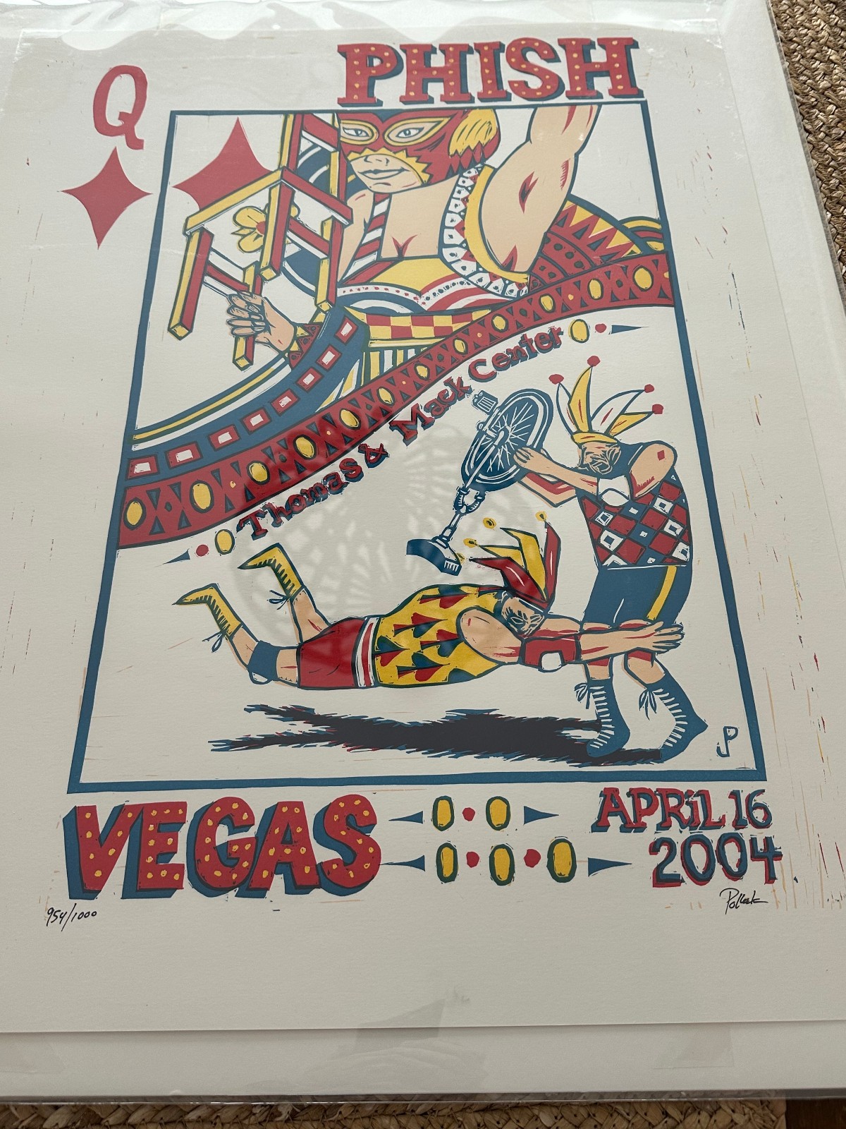 Phish Las Vegas 2004 Pollock Poster Set Matching 954/1000 Jack King Queen