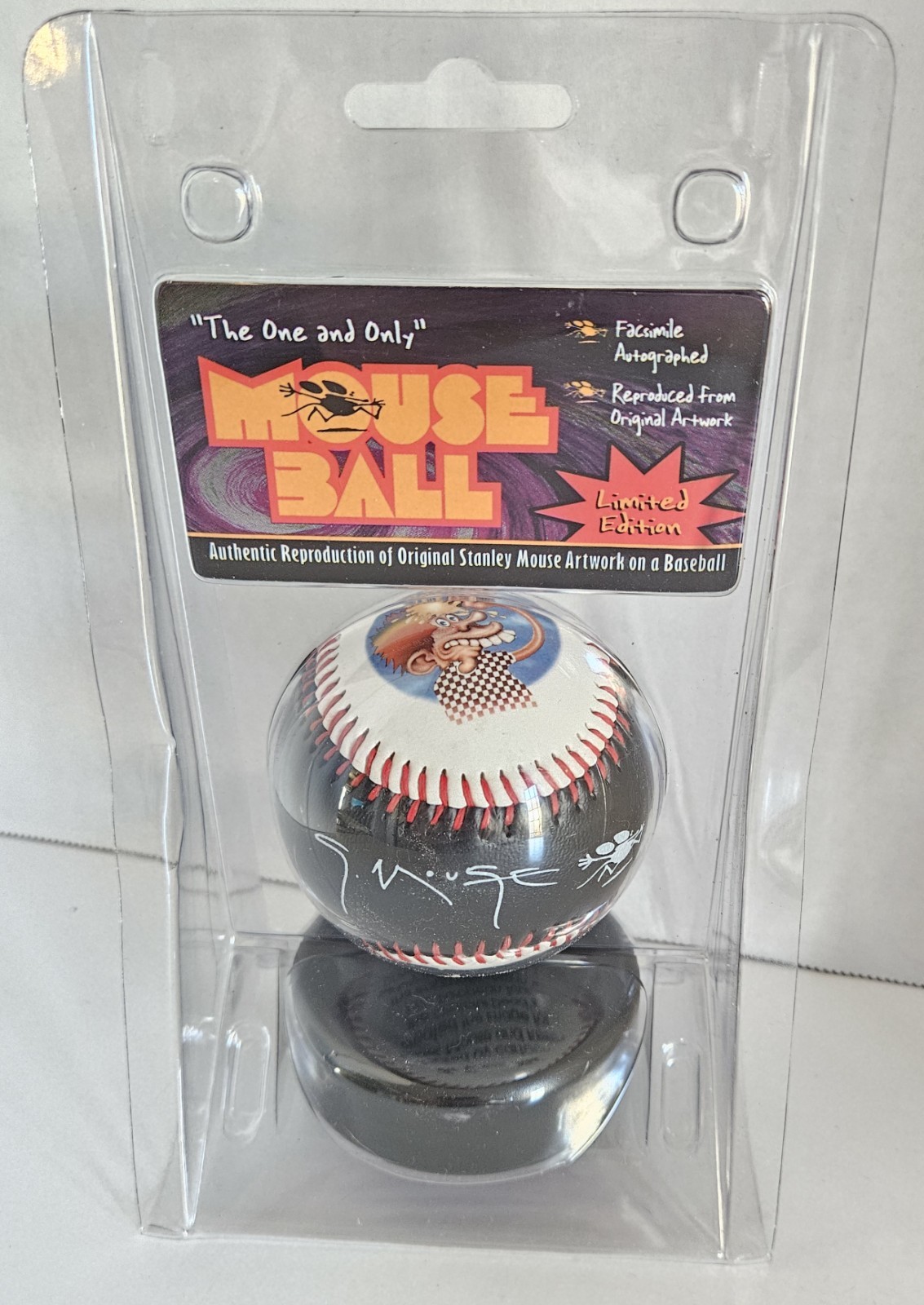 Grateful Dead Europe 72 Ice Cream Kid Baseball Stanley Mouse Ball Limited Ed NIP