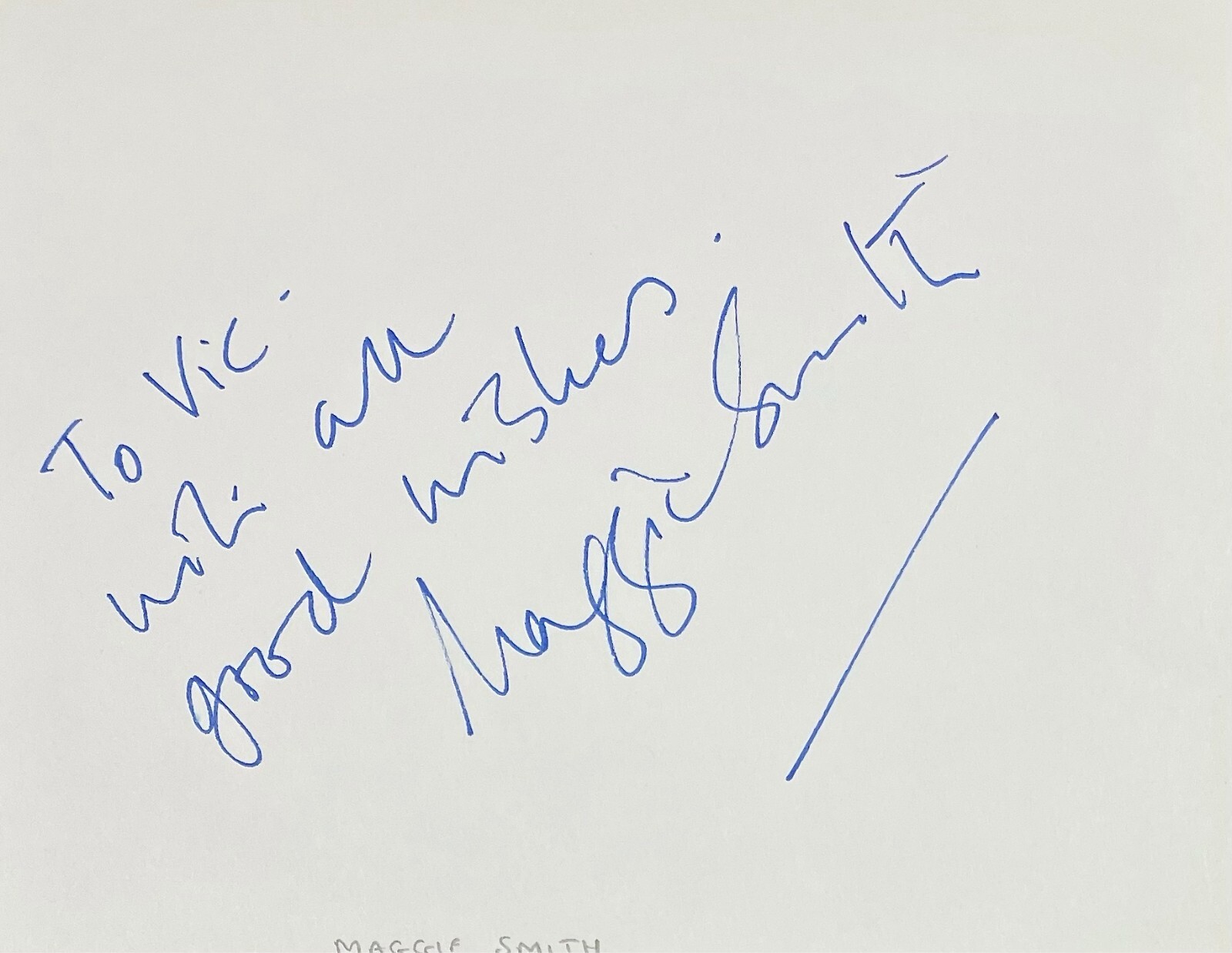 MAGGIE SMITH Autograph SIGNED ALBUM PAGE 4 1/4″ x 5 1/2″ Downtown Abbey ACTRESS