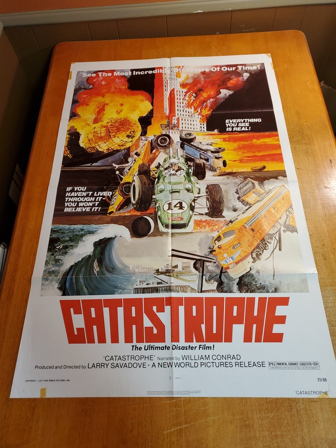 CATASTROPHE Authentic Movie Poster 27×41 Folded Theater One Sheet 1977