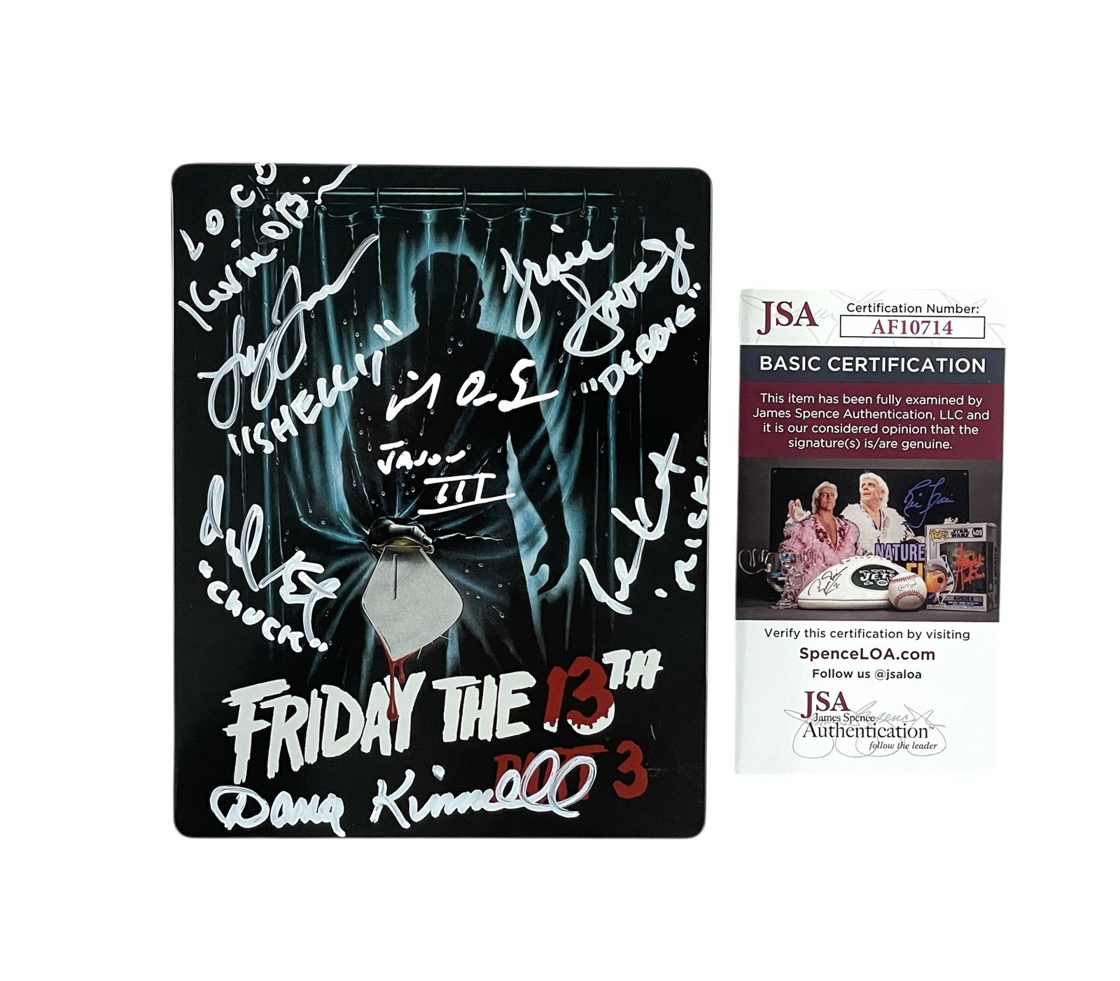 Friday the 13th Part 3 Cast Signed Steelbook Blu-ray Jason Voorhees Autographed