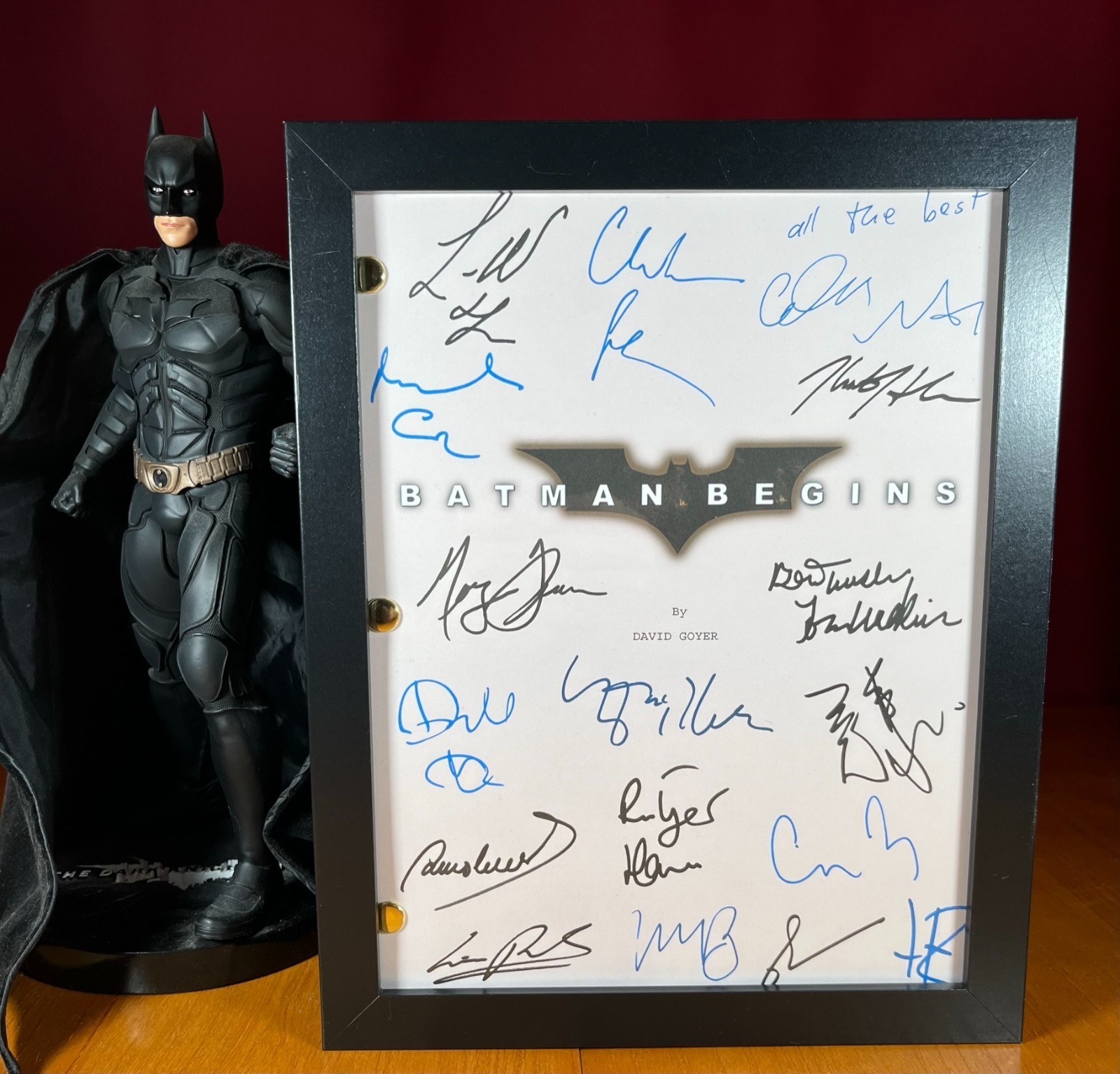 The Dark Knight Trilogy Scripts Signed- Autograph Reprints- Batman, Joker, Bane