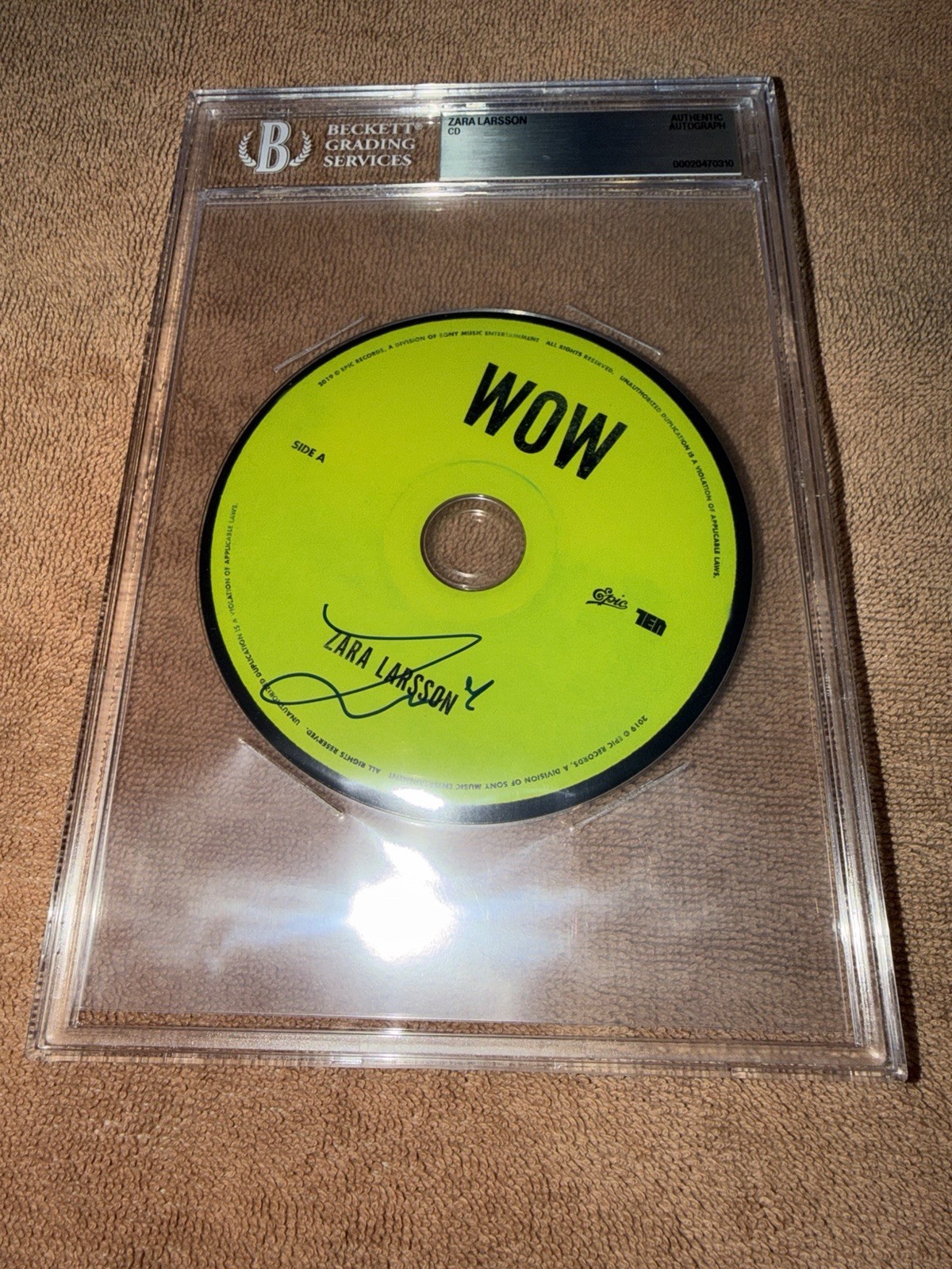 Zara Larsson Signed WOW CD Pop Music Legend Sweden Princess Beckett