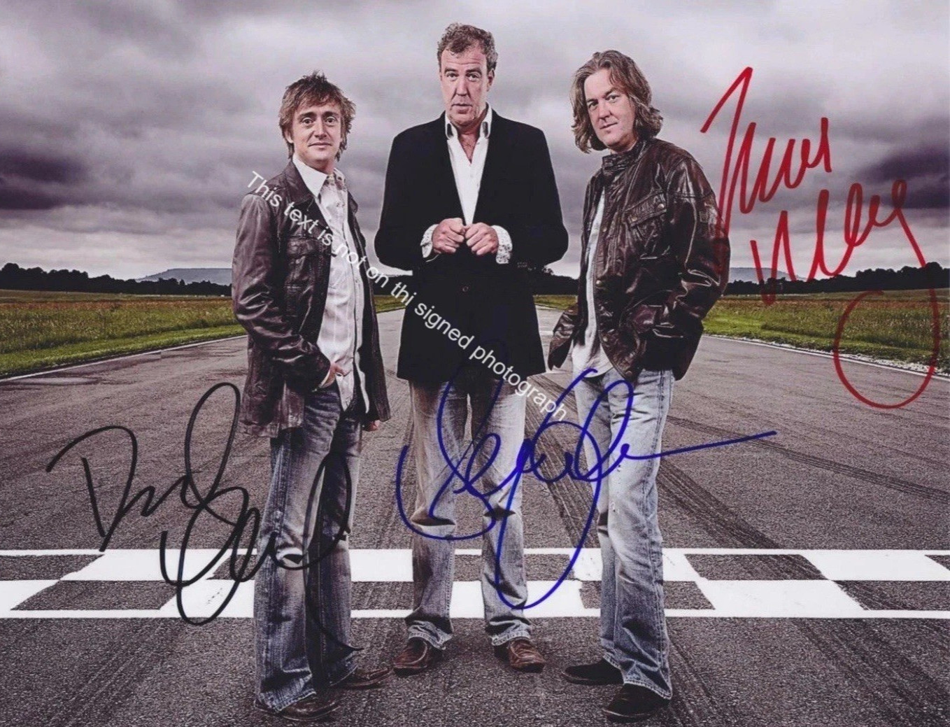 Top Gear Jeremy Clarkson Richard Hammond James May Signed Autograph Photo HD171