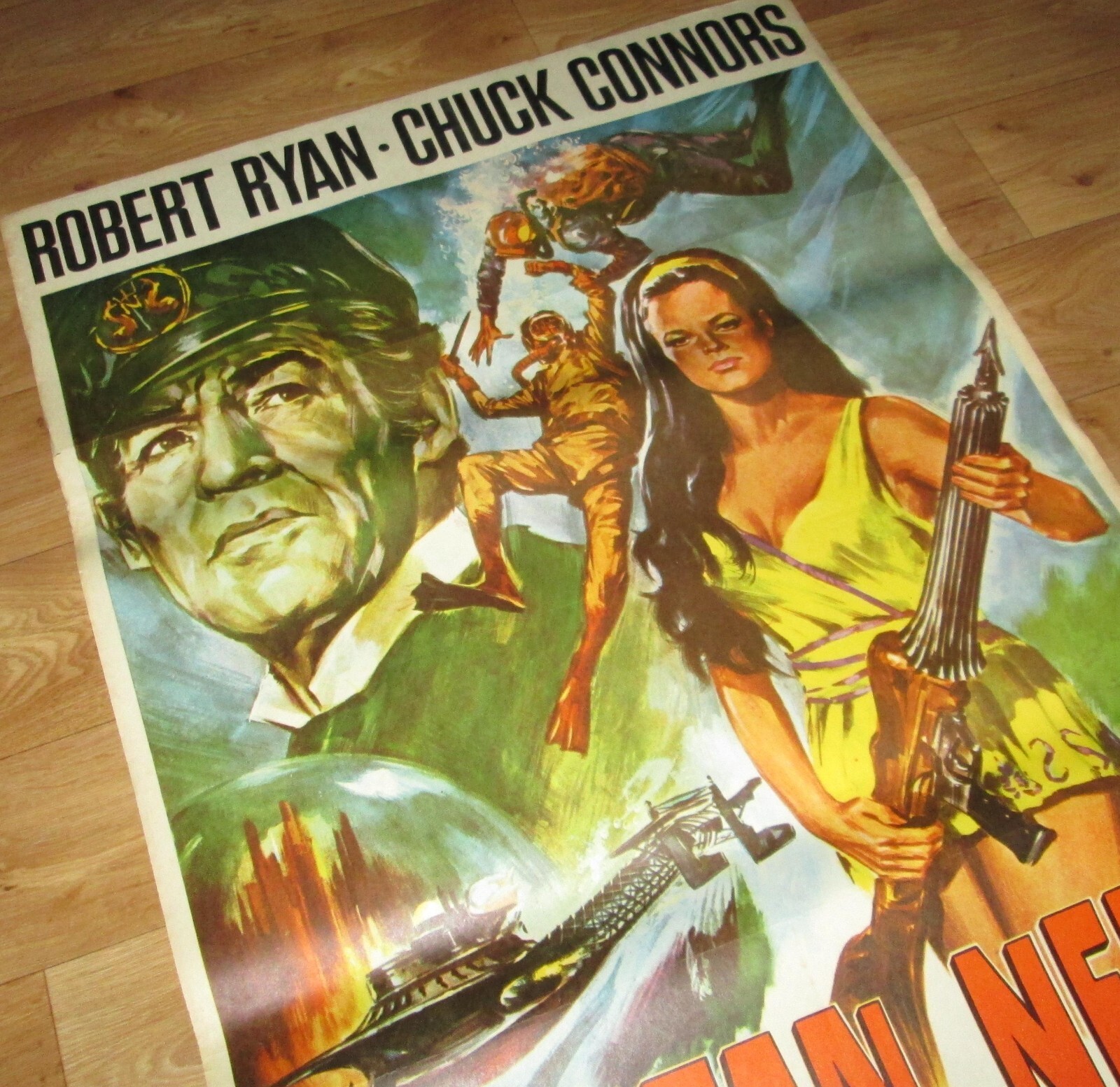Jules Verne CAPTAIN NEMO 1969 Robert Ryan ORIGINAL 27X40 Turkish Movie Poster