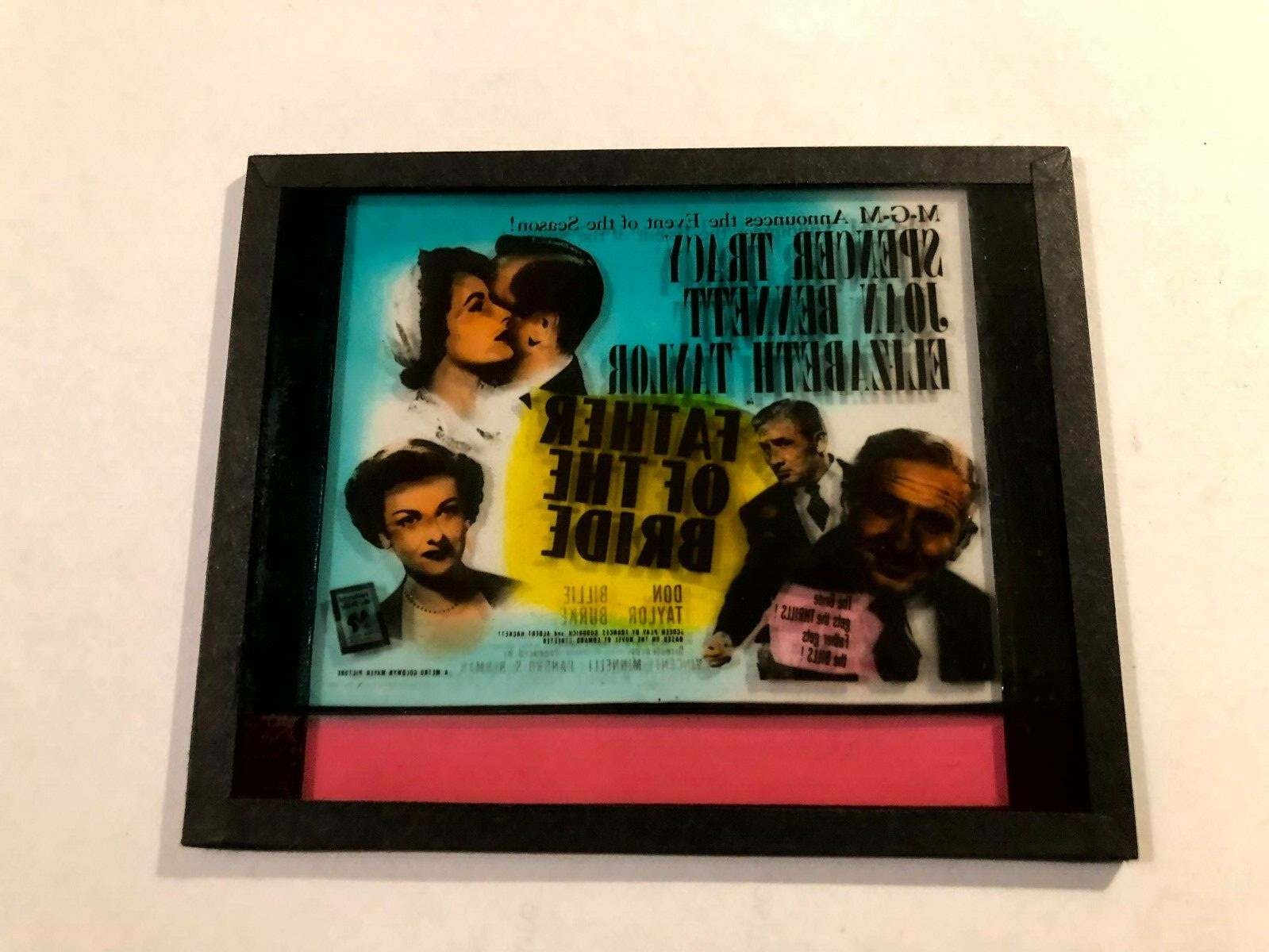 Father of The Bride Rare Magic Lantern Glass Movie Slide ’50 SpencerTracy Taylor
