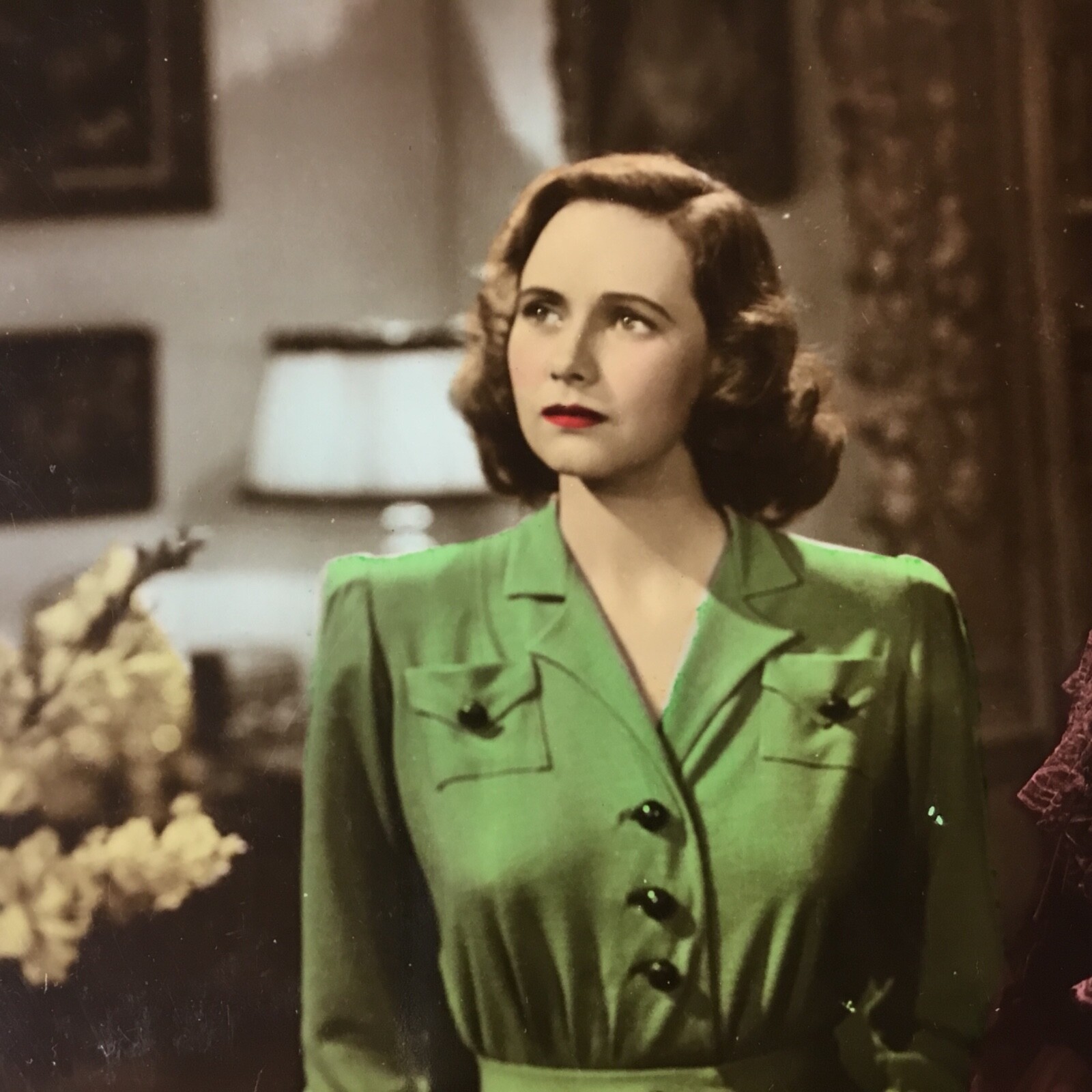 RARE MRS. MINIVER 1942 COLOR MOVIE STILL (7”x 9 1/2”) GARSON,WHITTY, NEY PC349