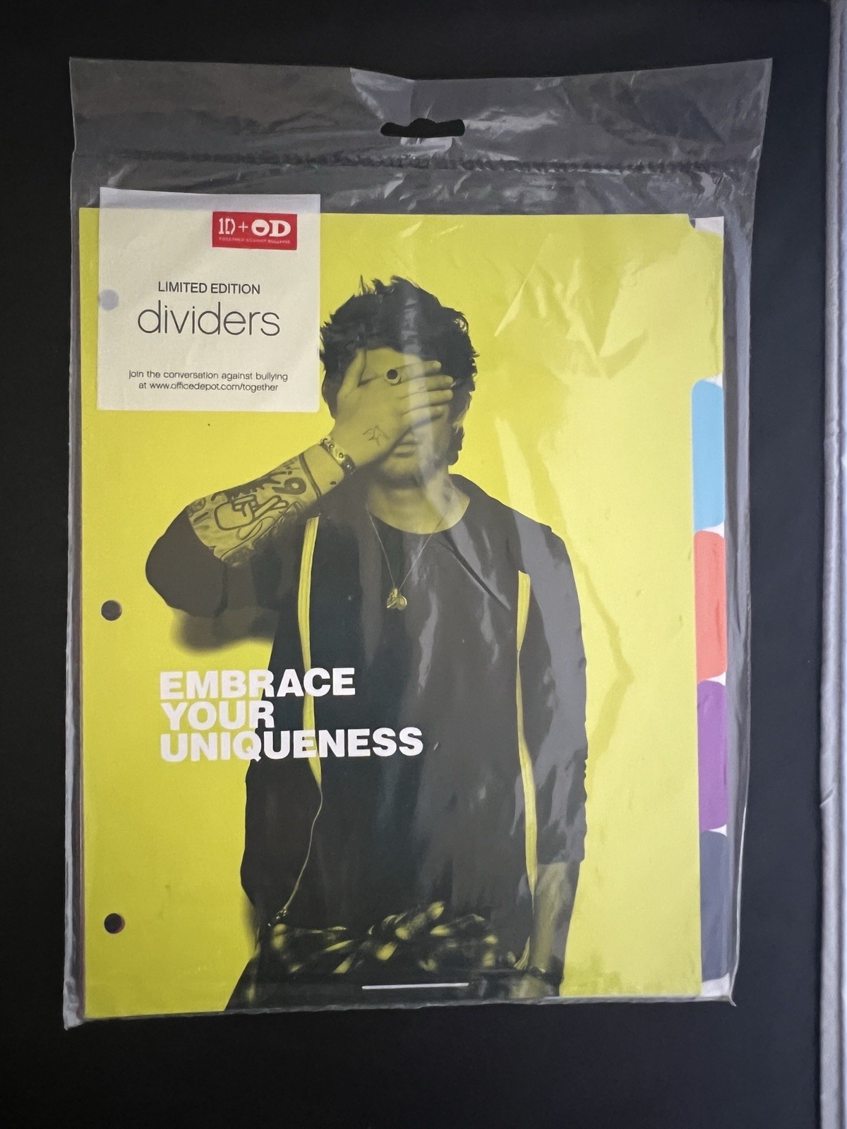 1D + OD One Direction L.E. Dividers 5 Assorted Colors Zayn- Harry- Louis – Niall