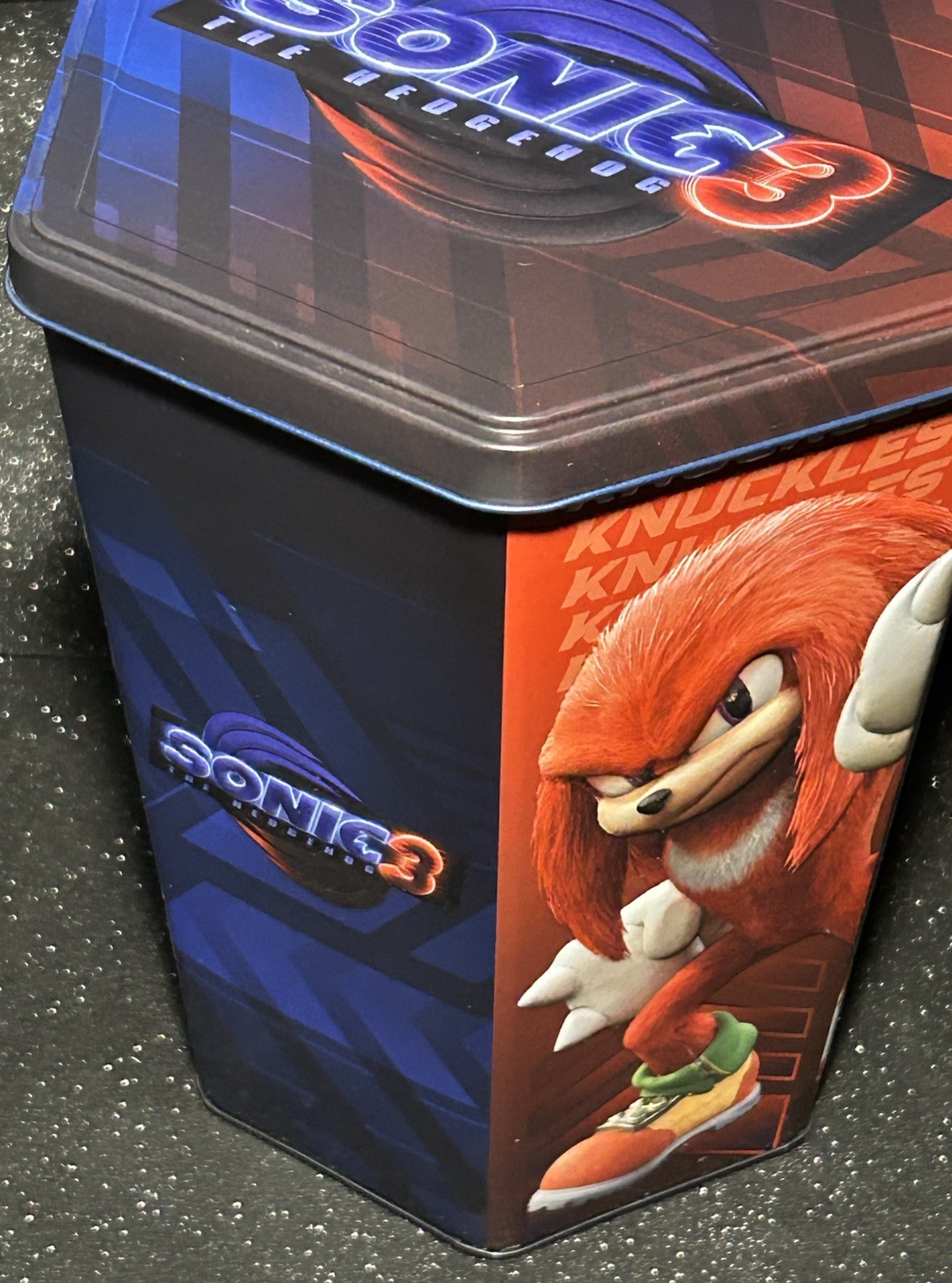 SONIC 3 Exclusive Regal Cinema /POPCORN TIN w LID all 4 characters Included!