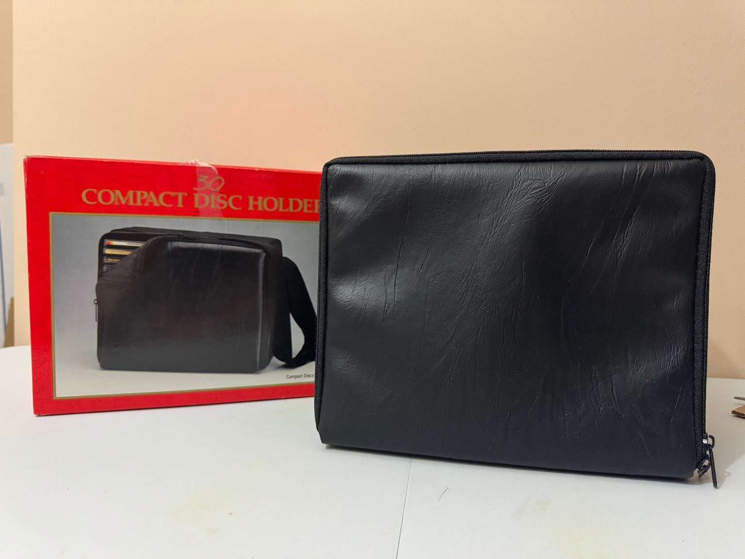 30 Compact Disc Holder Storage Case Bag Organizer with Hard Tray