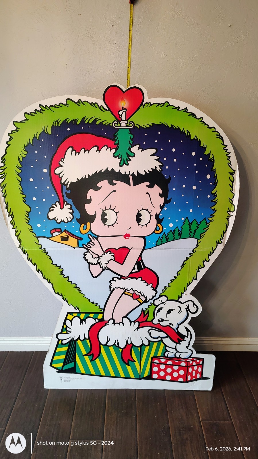 vintage 1997 Betty boop standing standee poster Christmas life size Rare