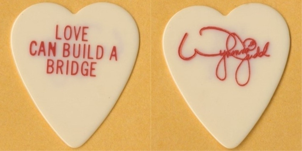 The Judds 1990 Love Can Build a Bridge tour Wynonna Judd signature Guitar Pick