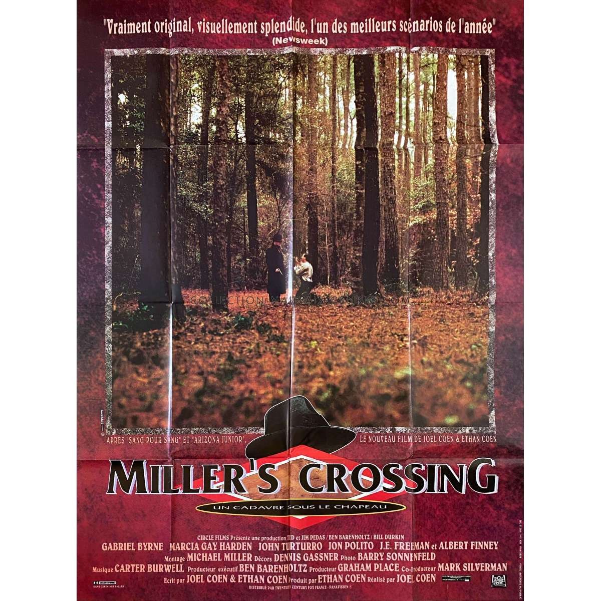 MILLER’S CROSSING French Movie Poster – 47×63 in. – 1990 – Joel Coen, Gabriel B