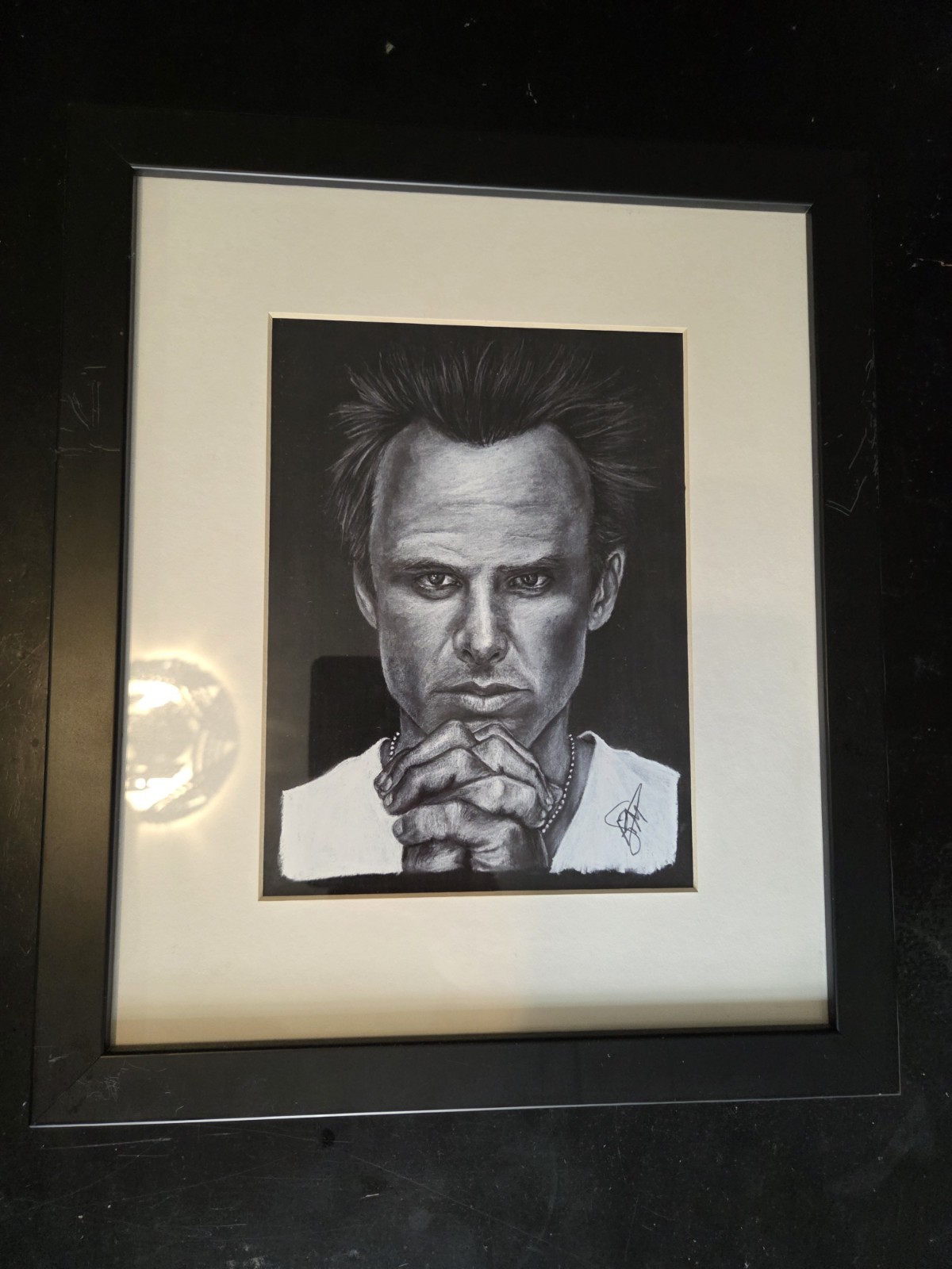 Framed Justified Sketches, Timothy Olyphant (Raylan) & Walton Goggins (Boyd)