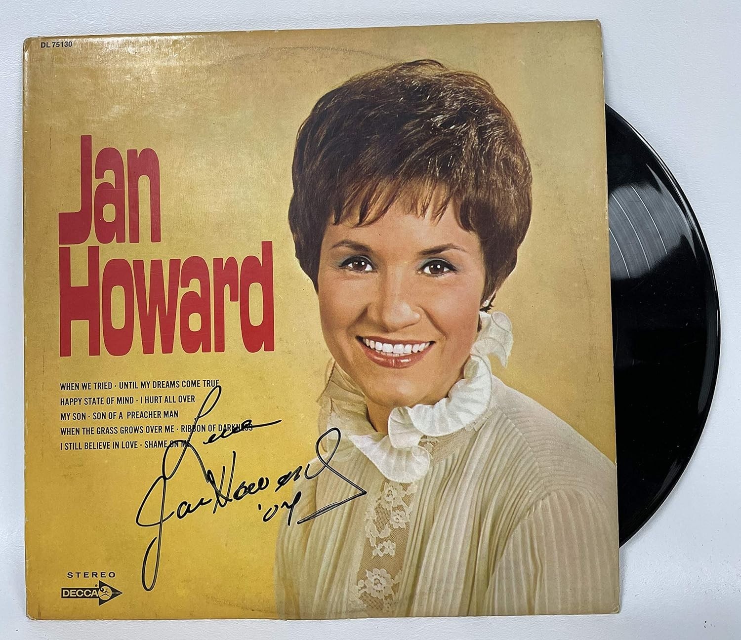 Jan Howard (d. 2020) Signed Autographed “Jan Howard” Vintage Record Album