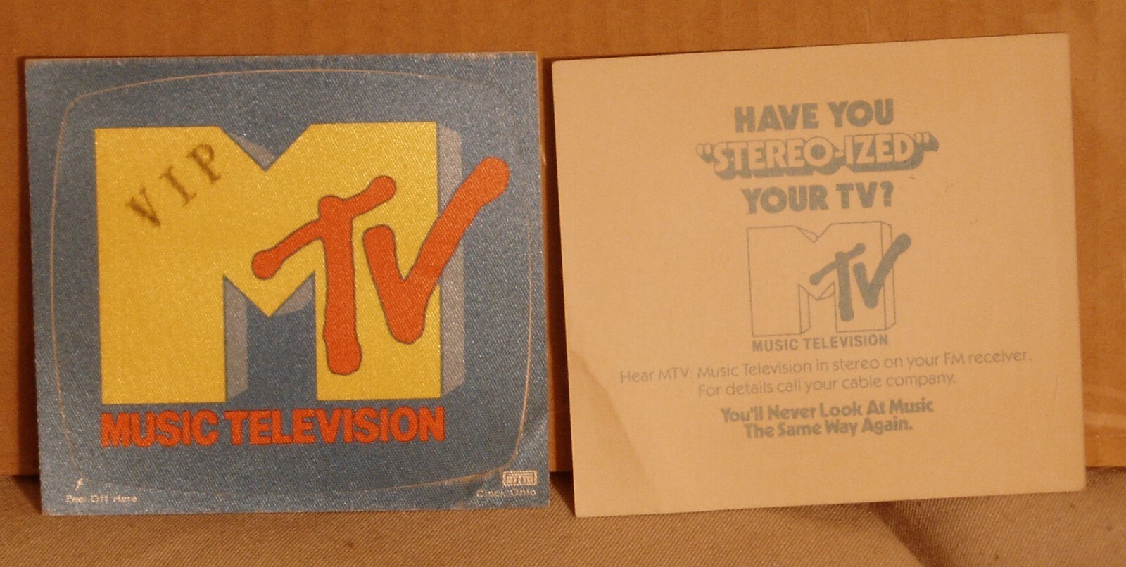VINTAGE MTV MUSIC TELEVISION VIP ALL ACCESS PASS RARE ORIGINAL FROM EARLY 80’s