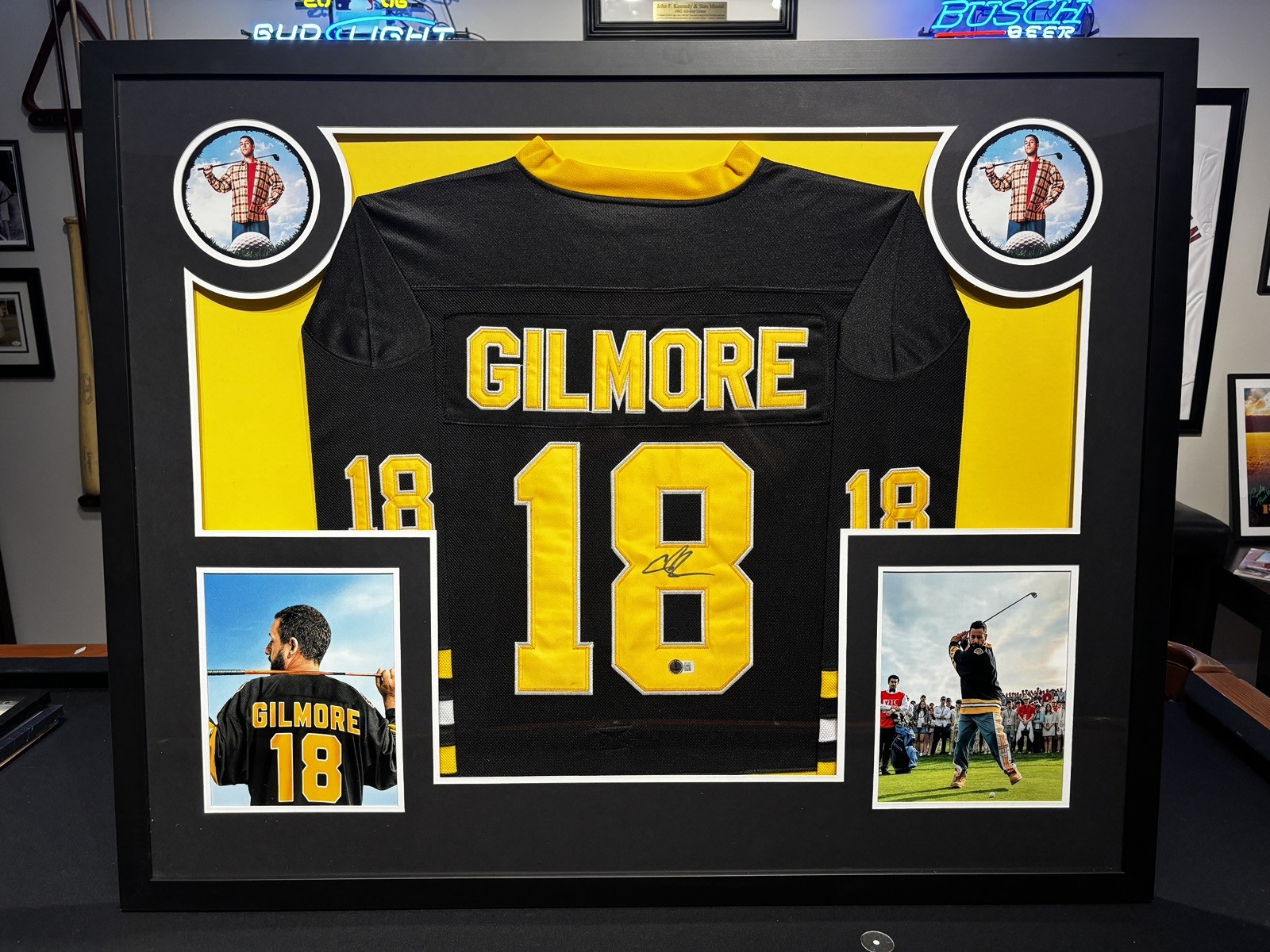 Adam Sandler “Happy Gilmore” Signed Jersey –Beckett Authenticated | Custom Frame