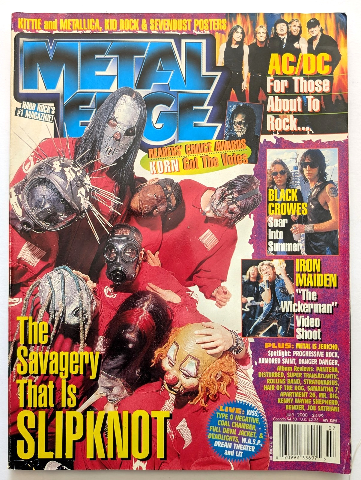 2000 July Metal Edge – Hard Rock Metal Music Magazine