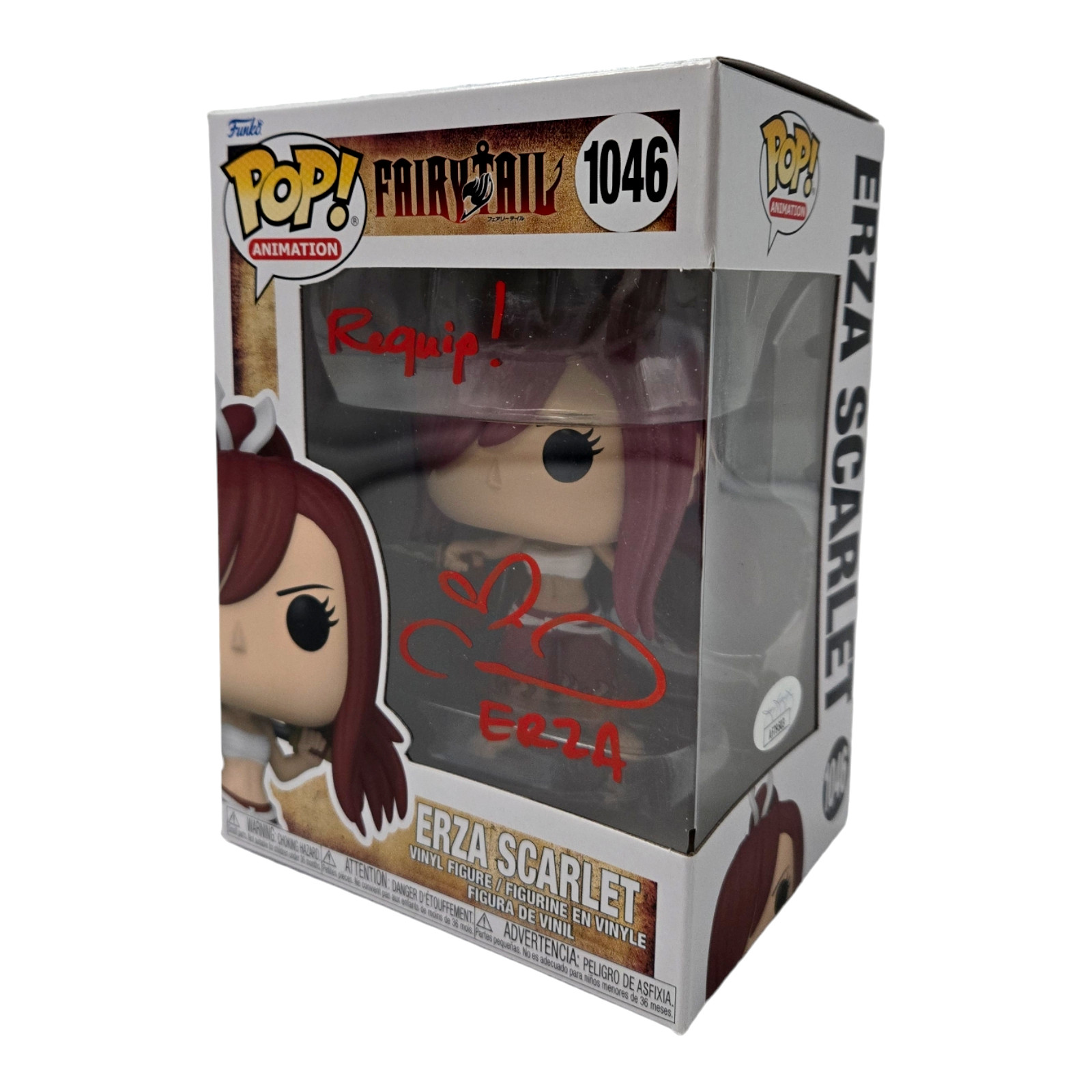 Erza Scarlet Signed Funko Pop Fairy Tail Colleen Clinkenbeard Autograph JSA COA