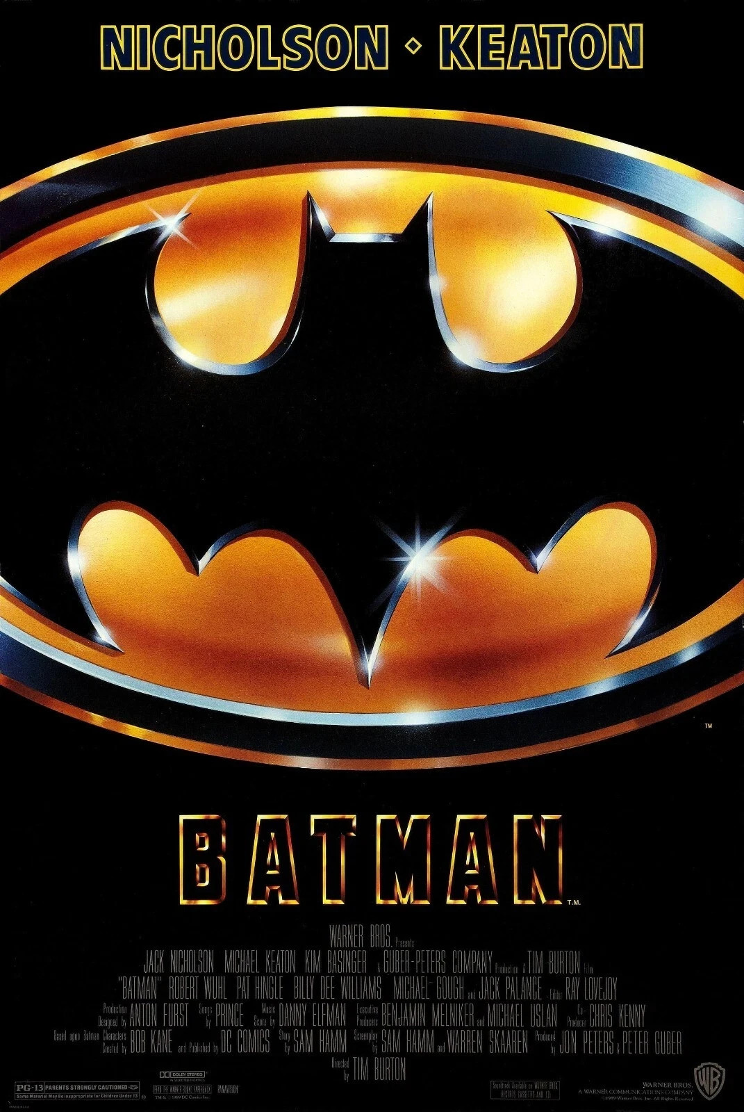 Vintage Batman (1989) Original Movie Poster SS Unused NM Rolled Authentic 27×40